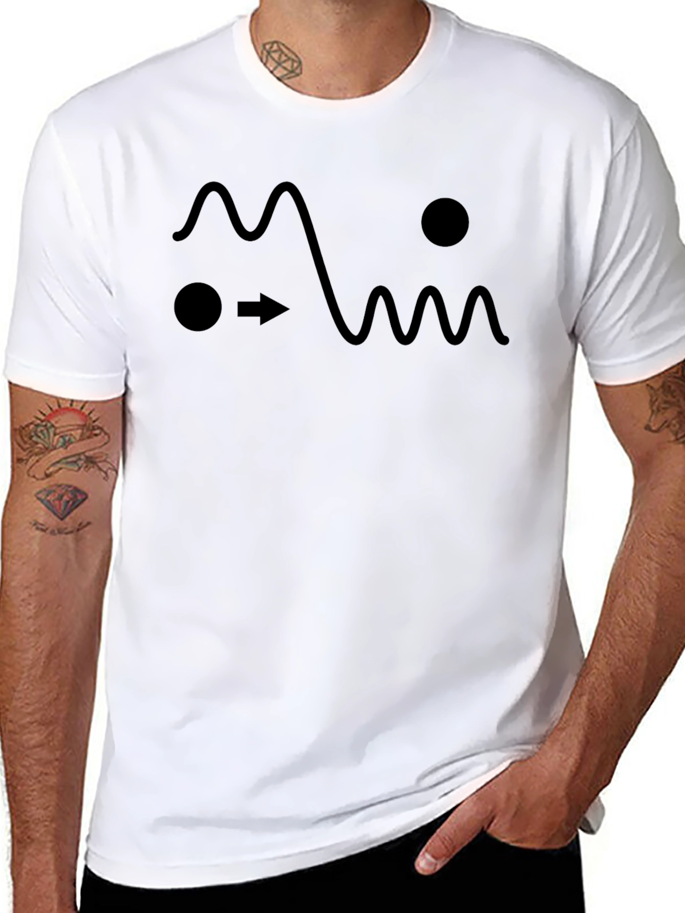 Abstract Black Graphic Tee