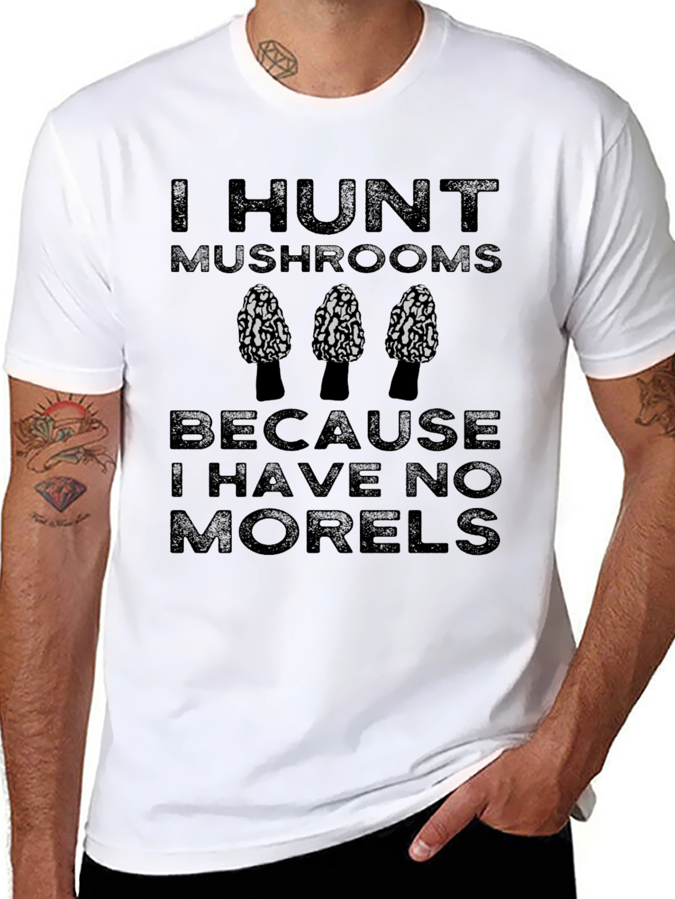 I Hunt Mushrooms Funny Morel T-Shirt