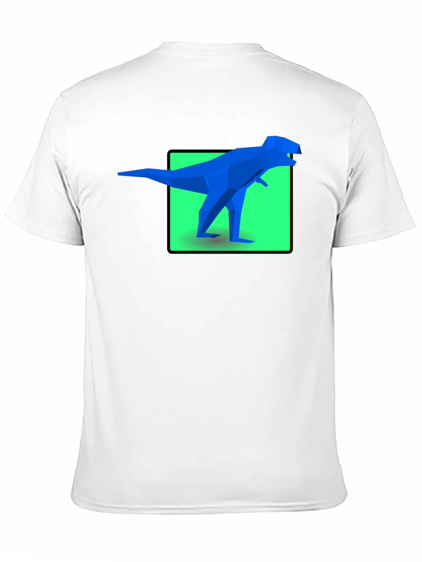 Geometric Dinosaur Graphic Tee - Bold Black Shirt