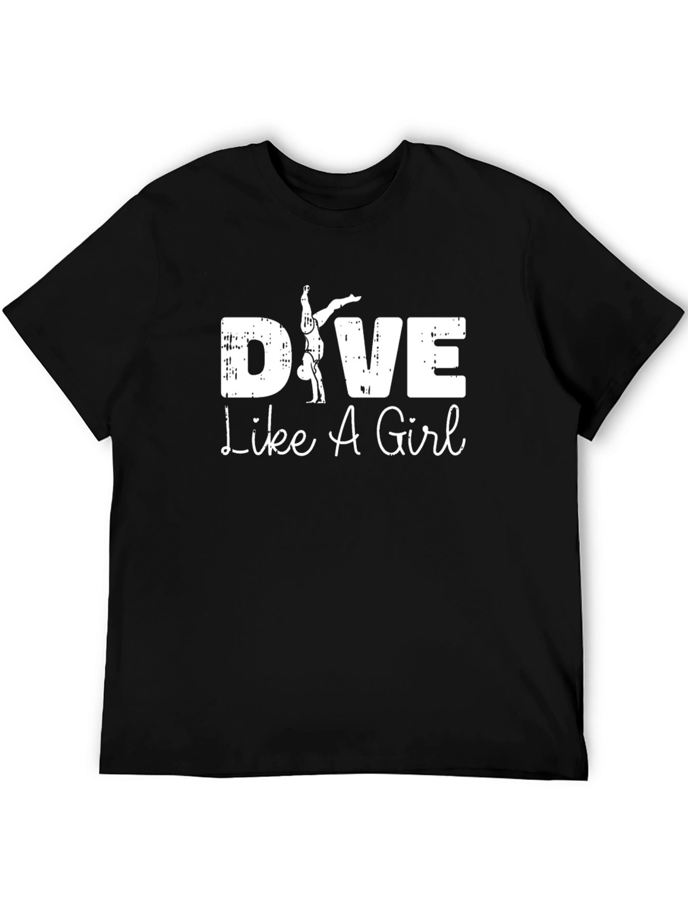 Dive Like A Girl Black T-Shirt