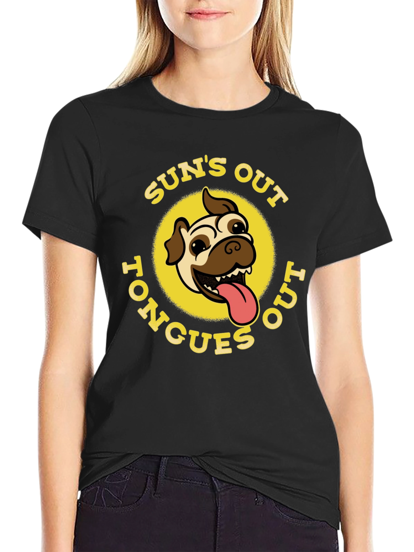 Suns Out Tongues Out Black T-Shirt