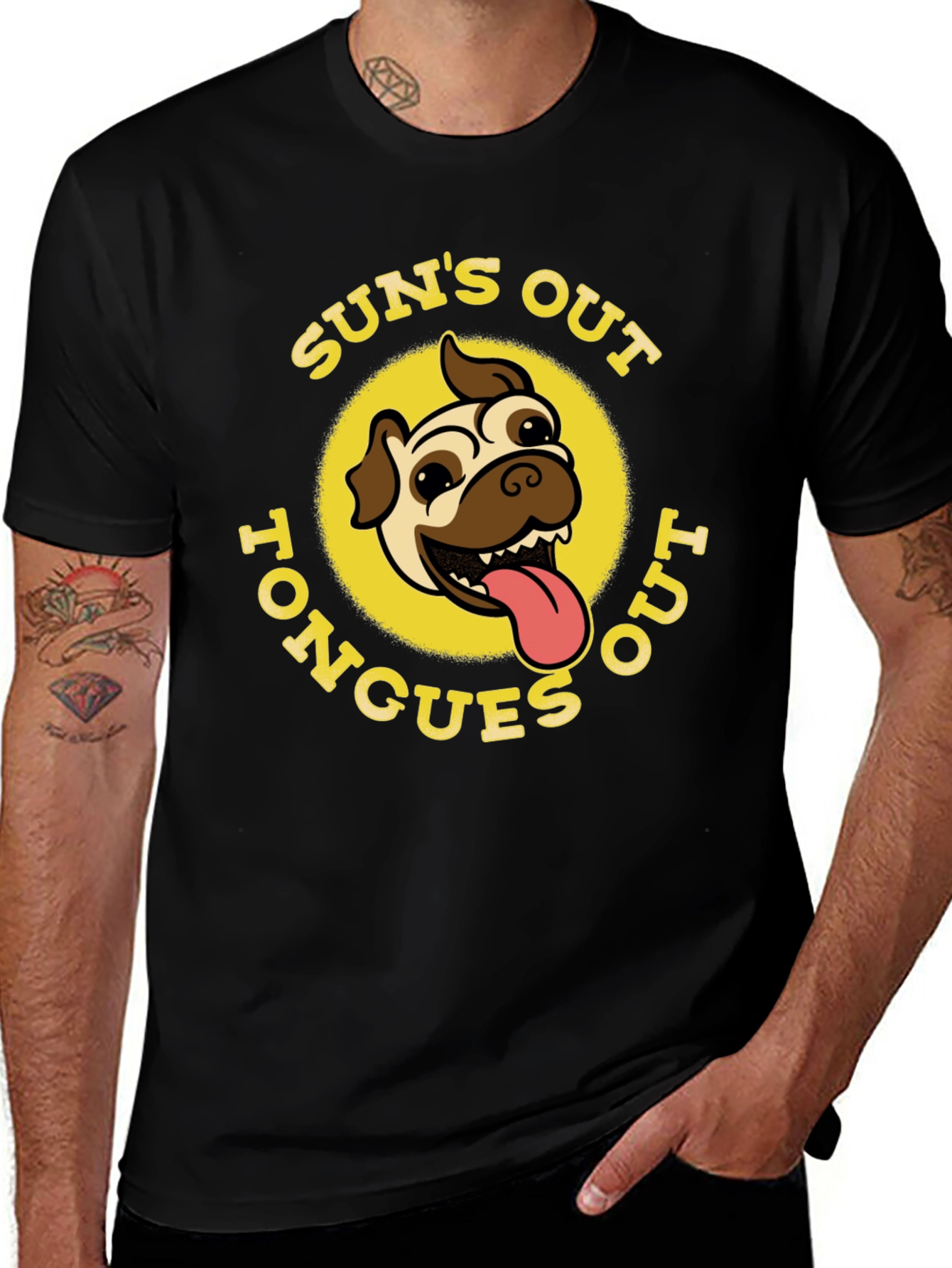 Suns Out Tongues Out Black T-Shirt