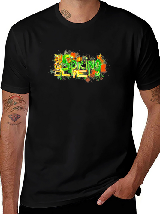 New Spring Life T-Shirt - Black