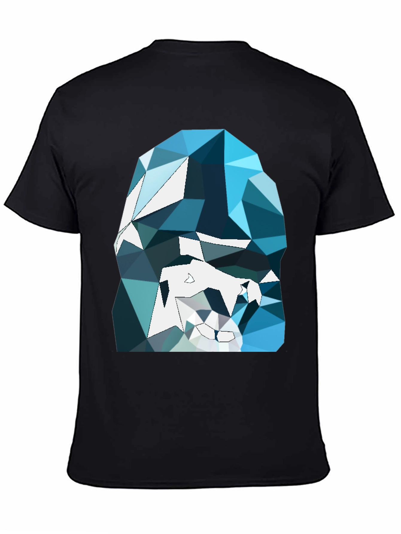 Abstract Geometric Gorilla Graphic Tee - Black