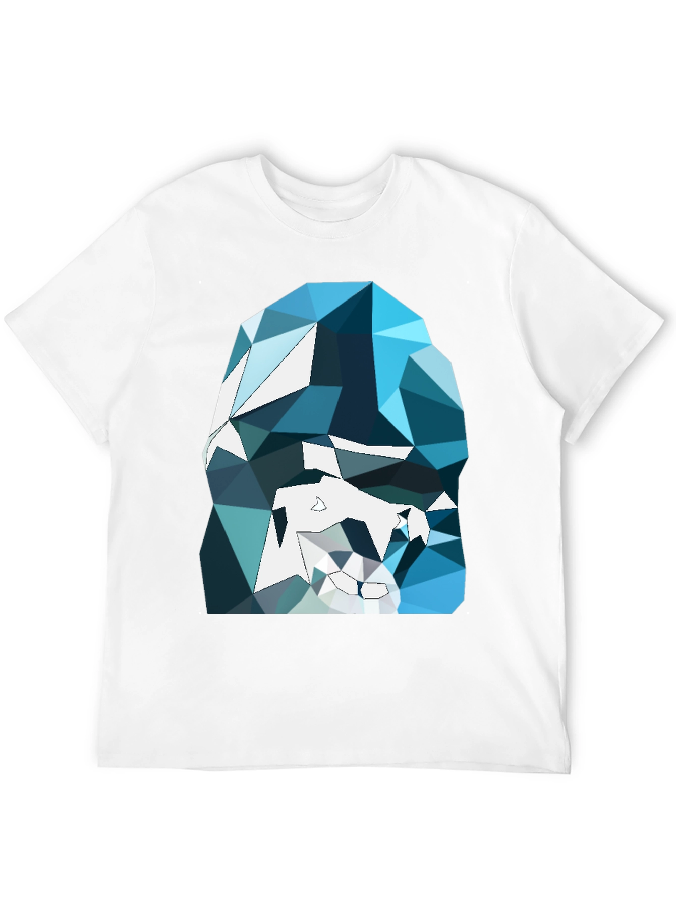 Abstract Geometric Gorilla Graphic Tee - Black
