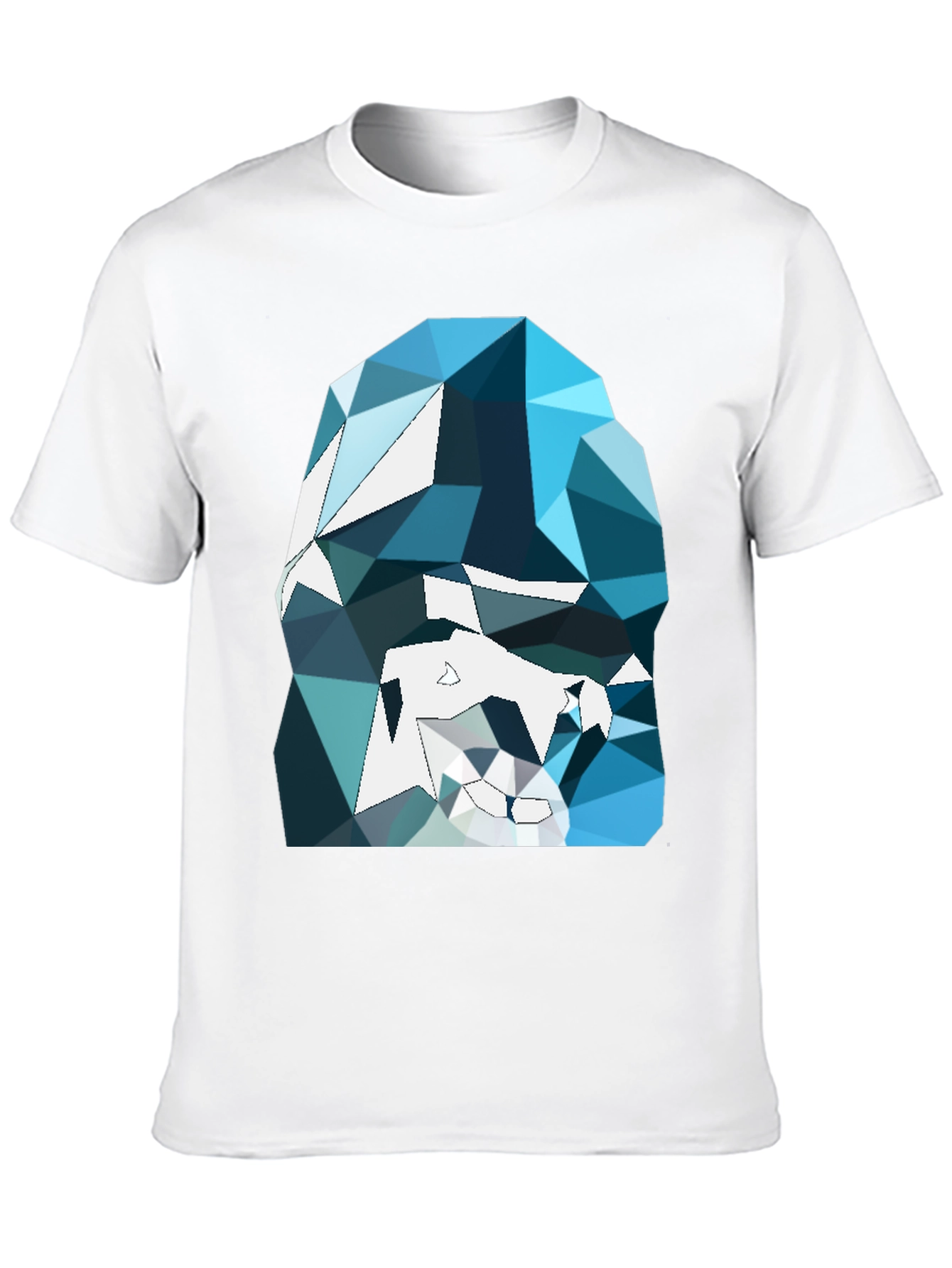 Abstract Geometric Gorilla Graphic Tee - Black