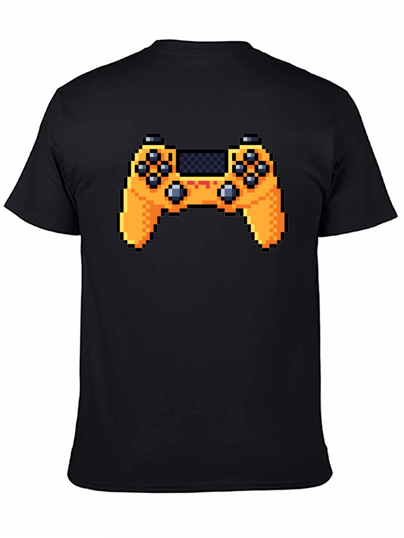 Pixel Game Controller Black T-Shirt