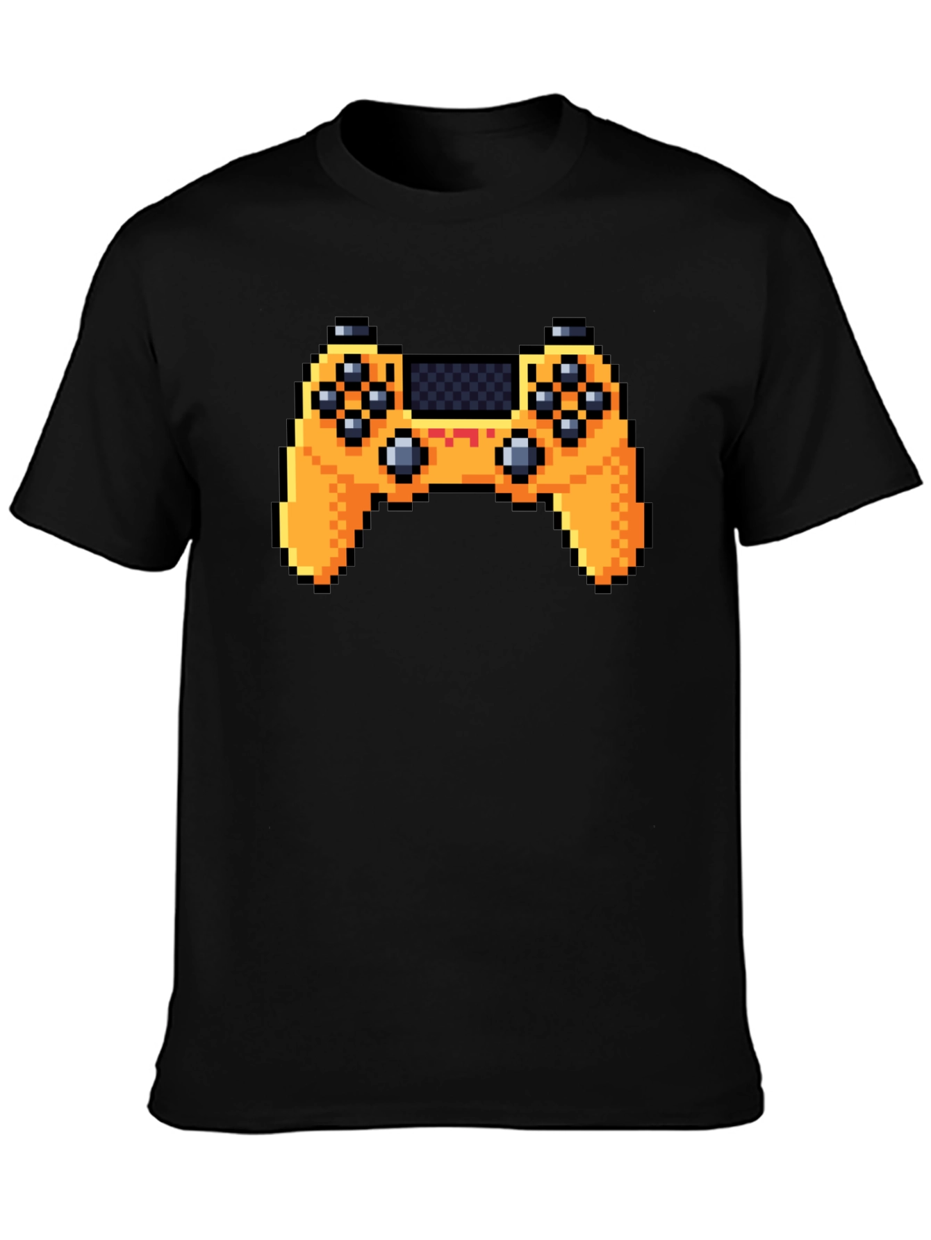 Pixel Game Controller Black T-Shirt