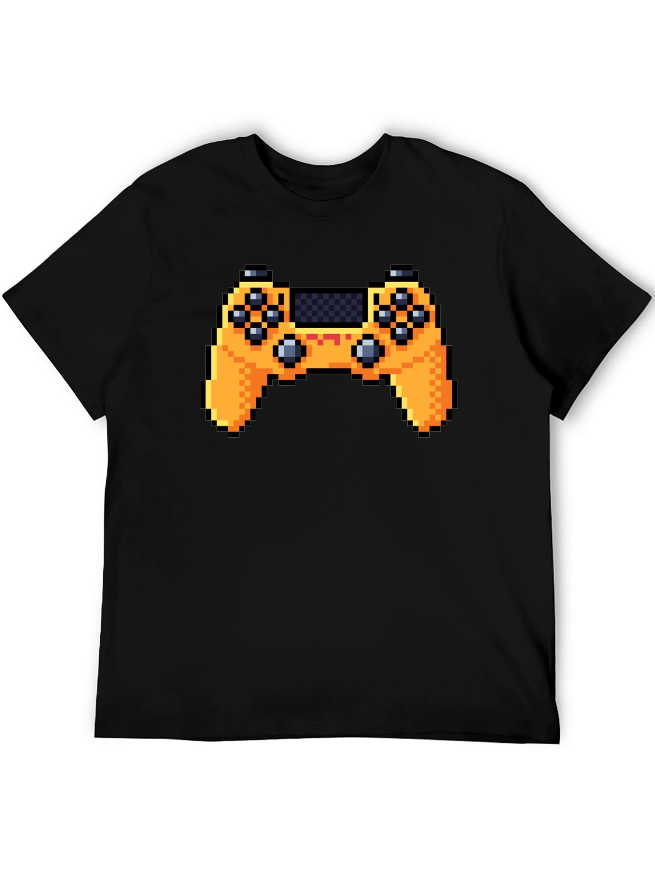 Pixel Game Controller Black T-Shirt