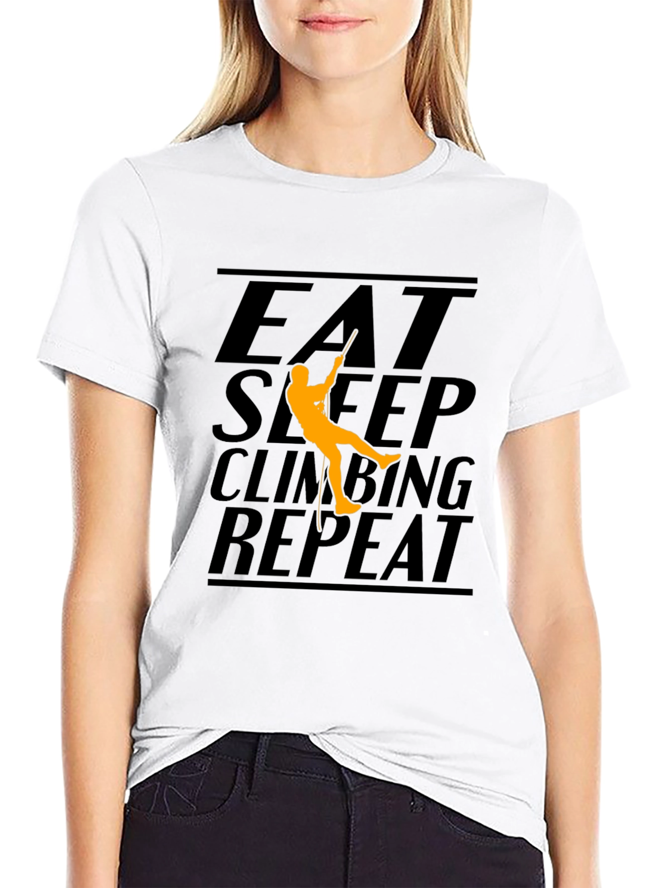 Eat Sleep Climbing Repeat Black T-Shirt