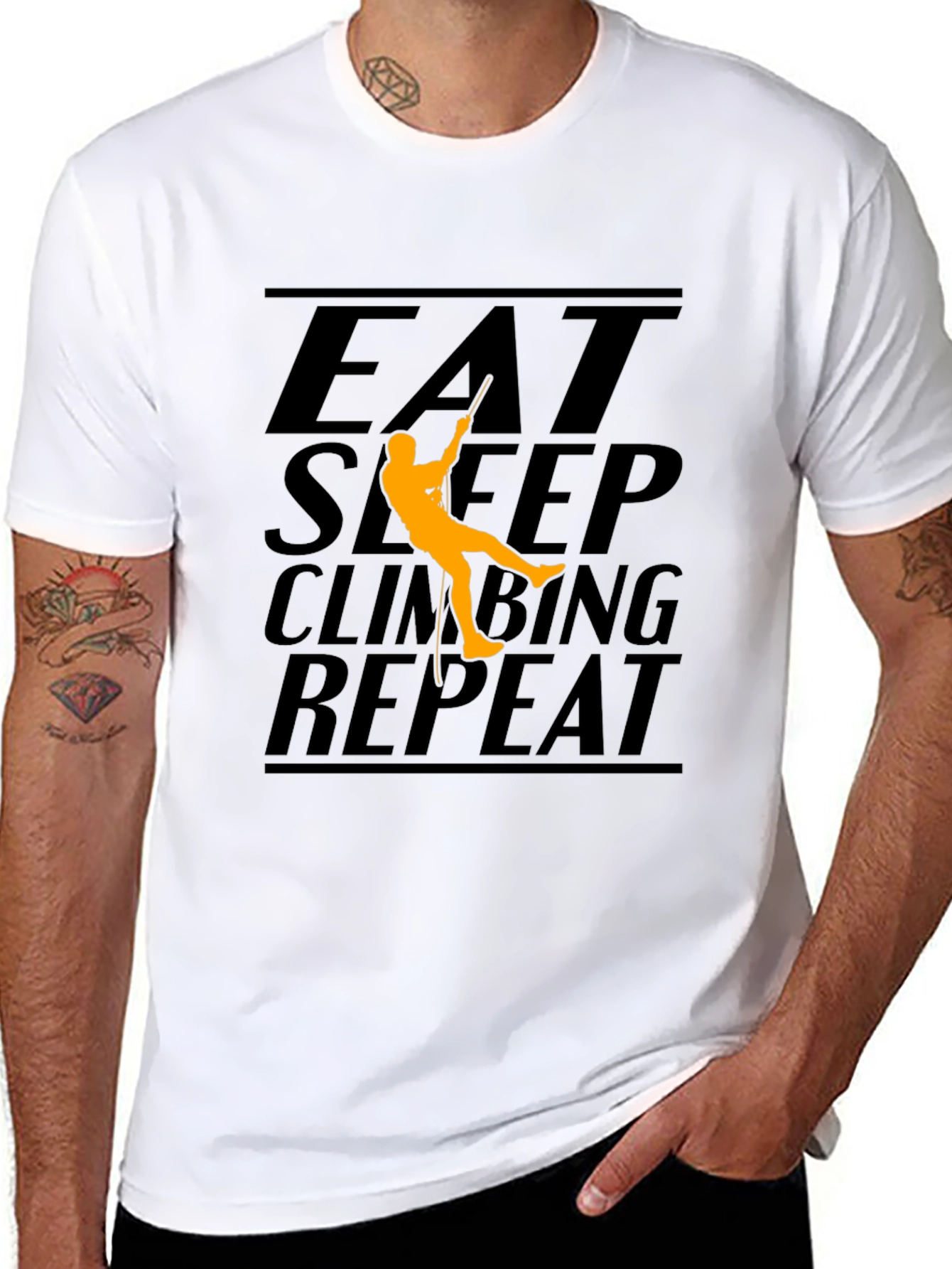 Eat Sleep Climbing Repeat Black T-Shirt