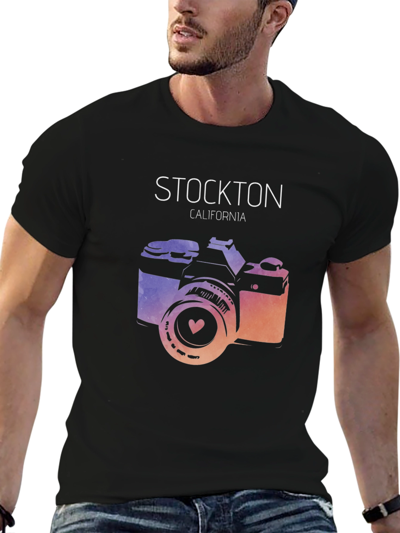 Stockton California Camera Graphic Tee