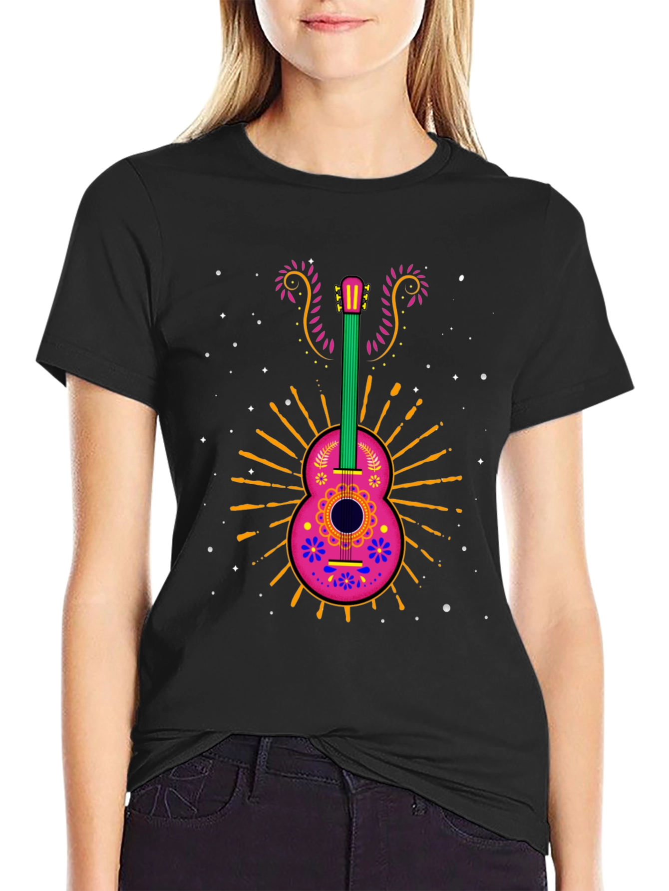 Day of the Dead Guitar Graphic Tee