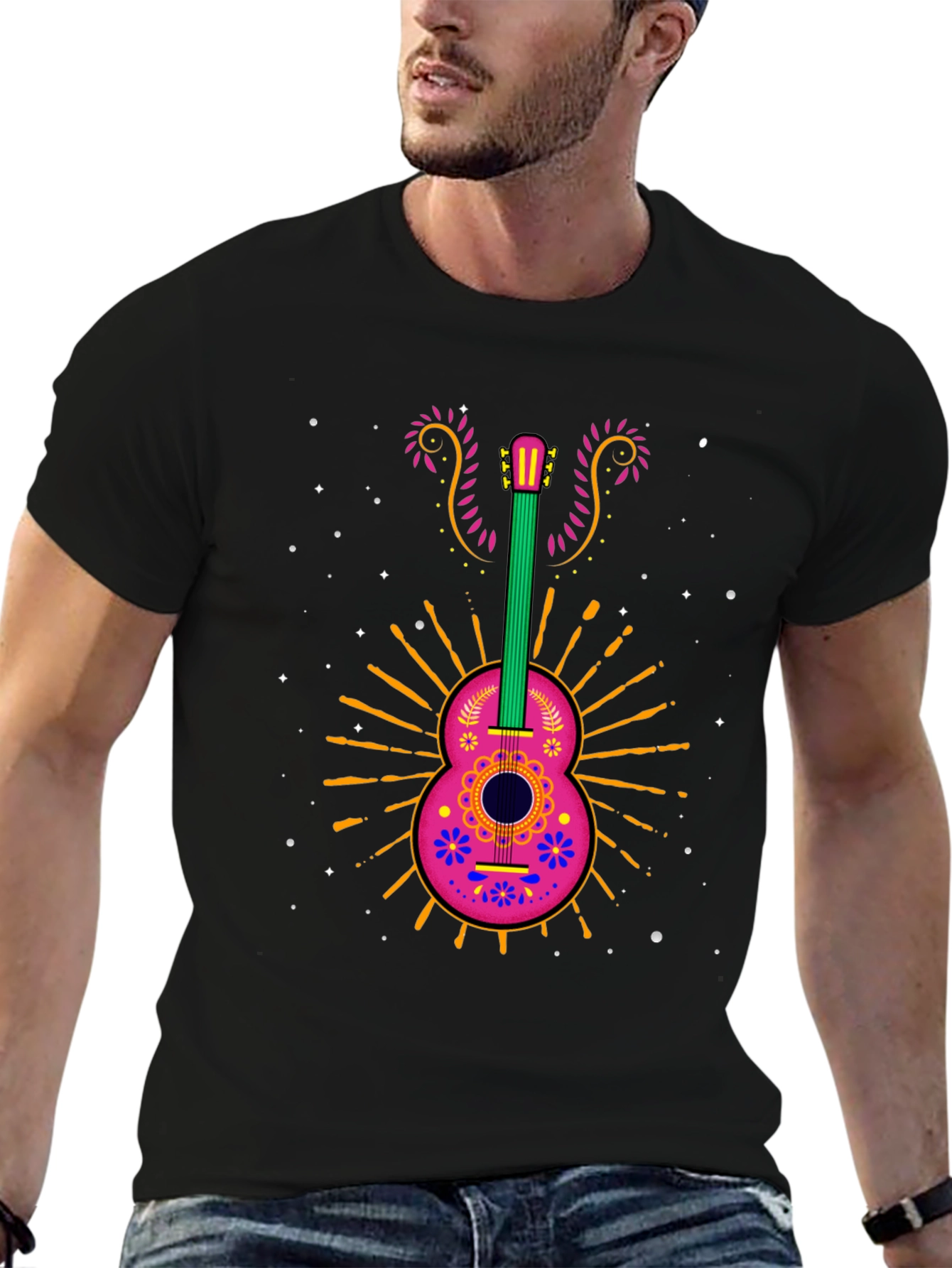 Day of the Dead Guitar Graphic Tee