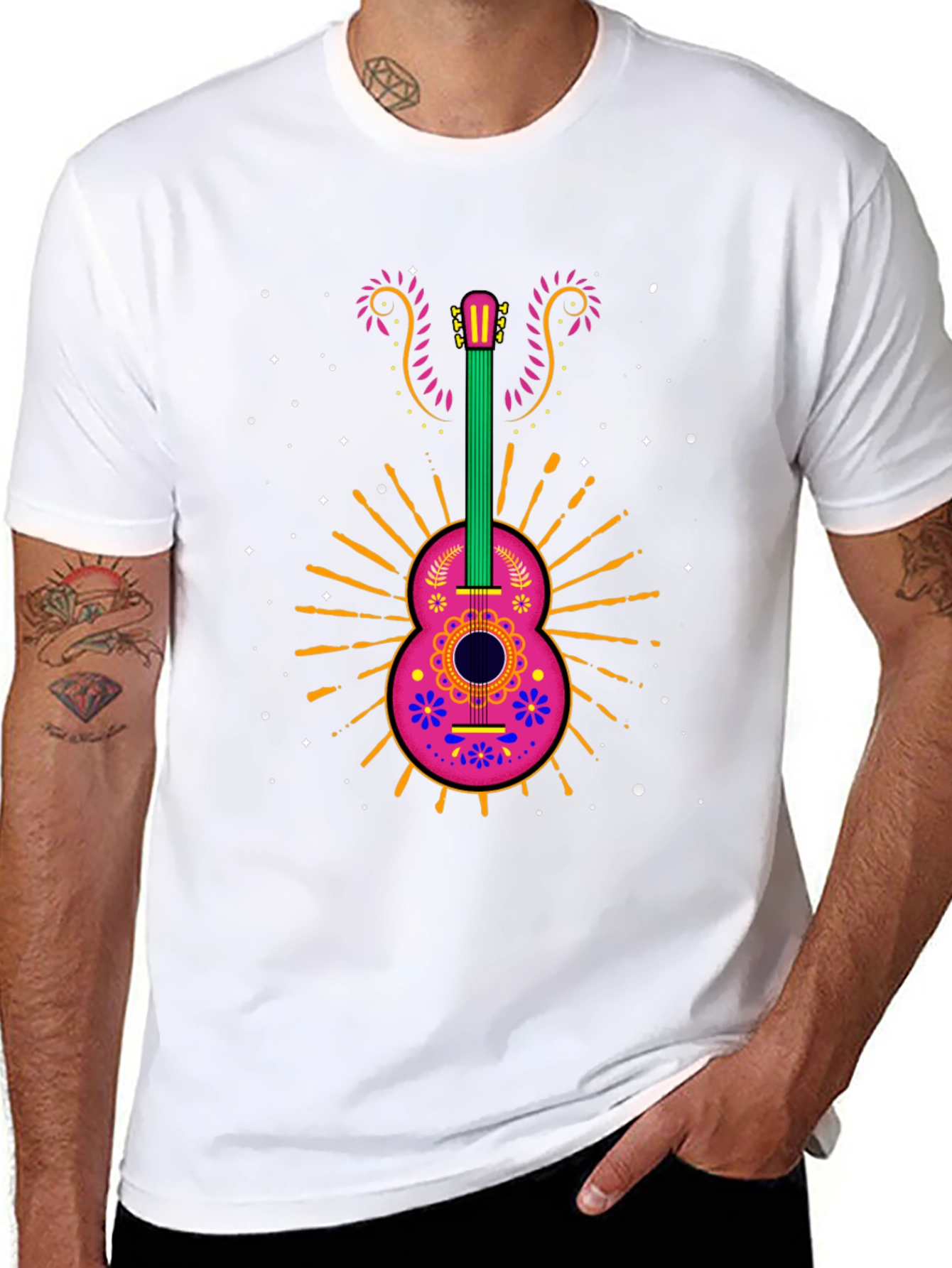 Day of the Dead Guitar Graphic Tee