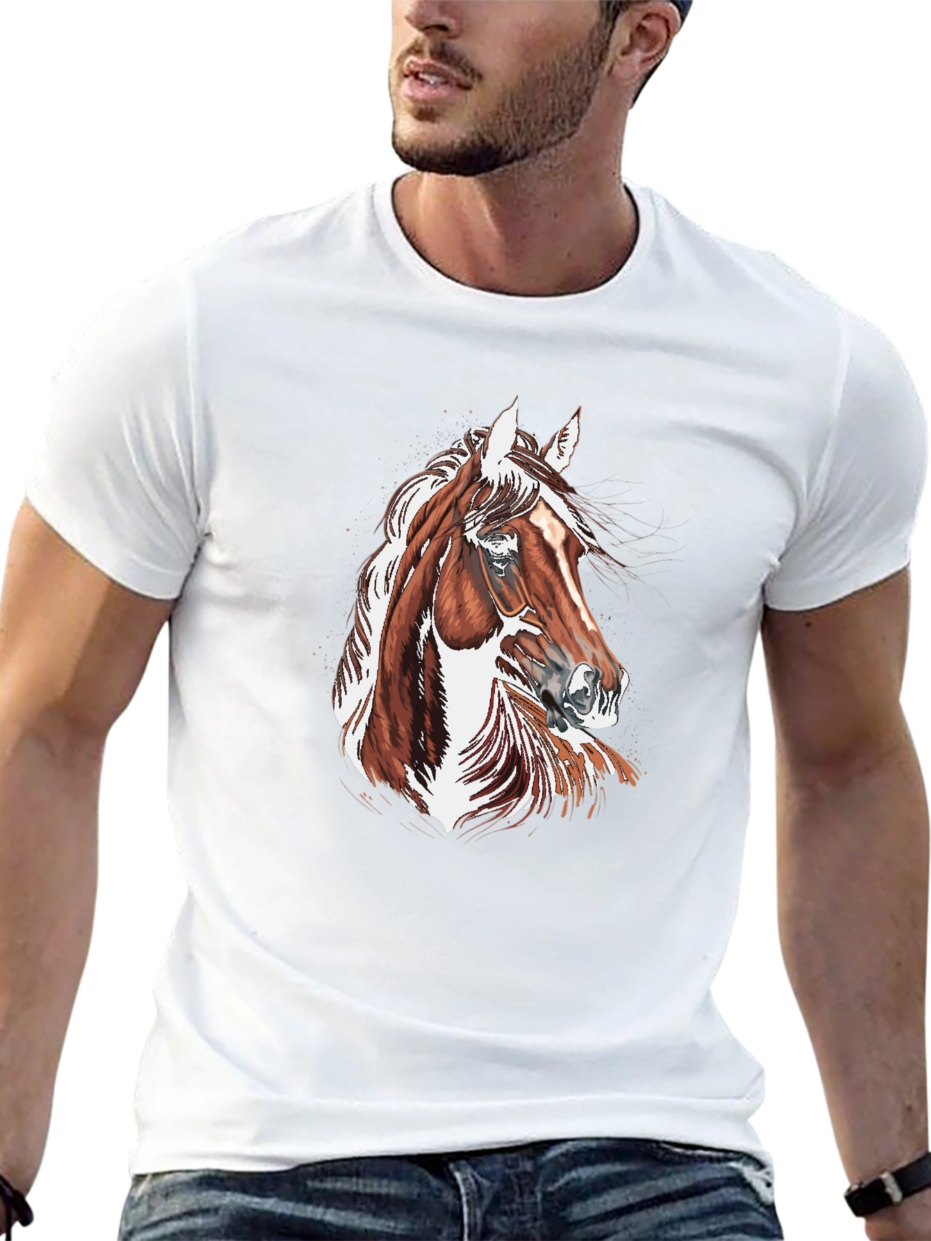 Horse Graphic Black T-Shirt
