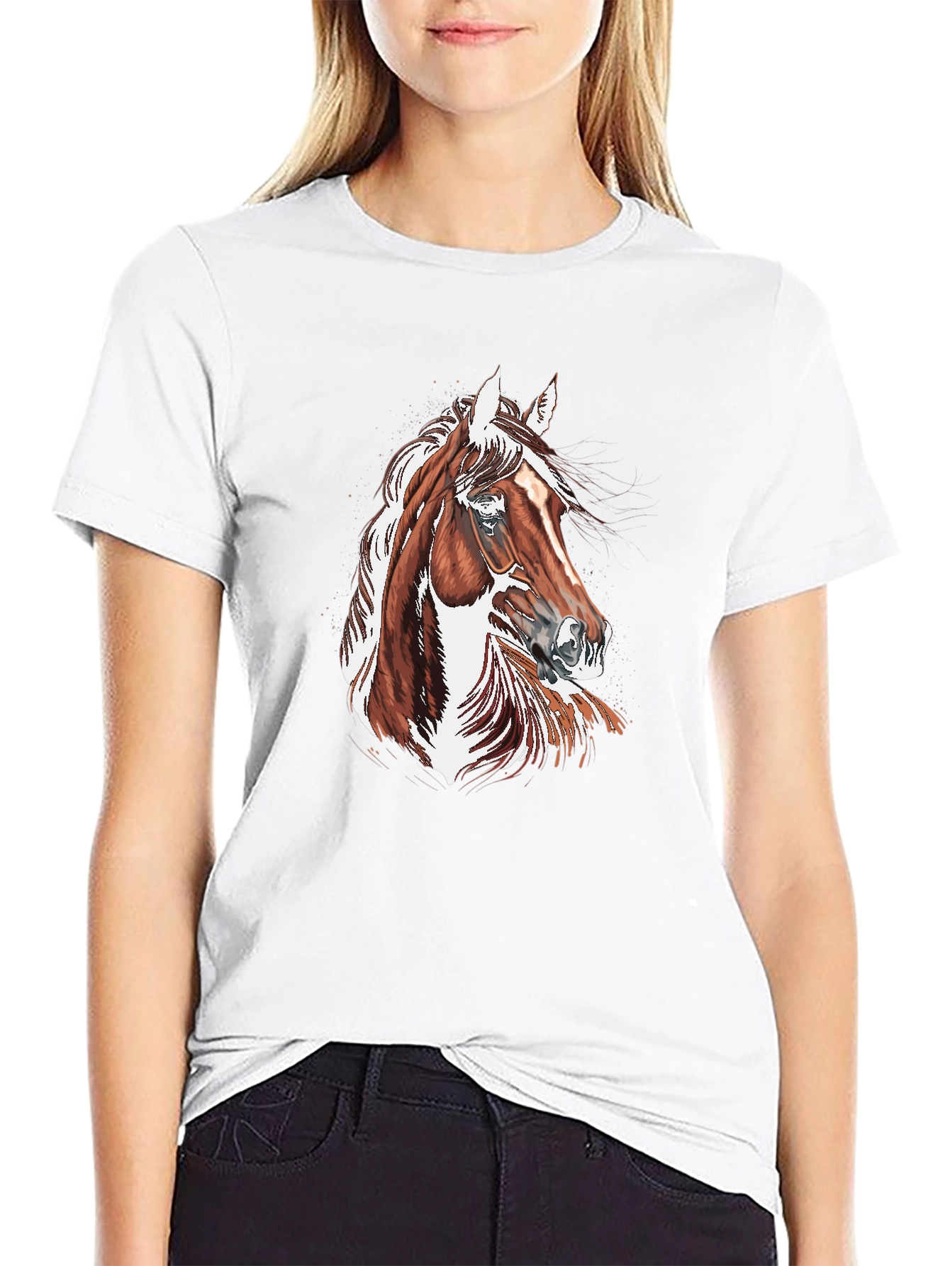Horse Graphic Black T-Shirt