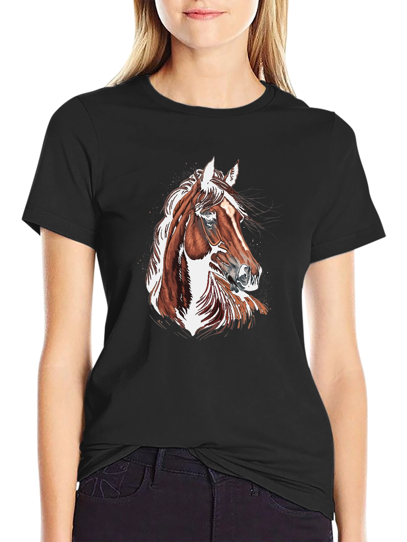 Horse Graphic Black T-Shirt