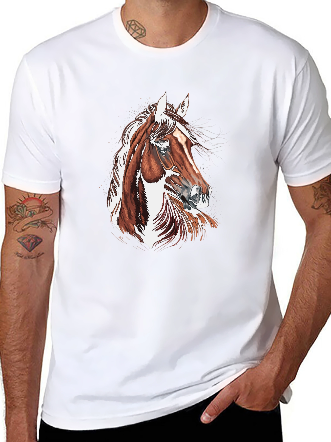 Horse Graphic Black T-Shirt