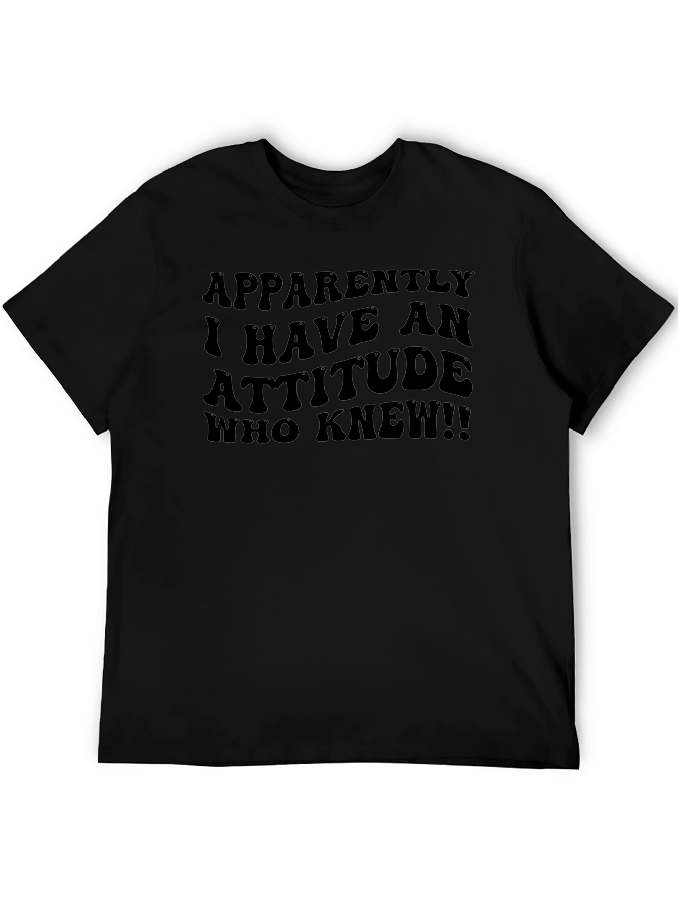 Attitude Tee - Humorous Black Graphic T-Shirt