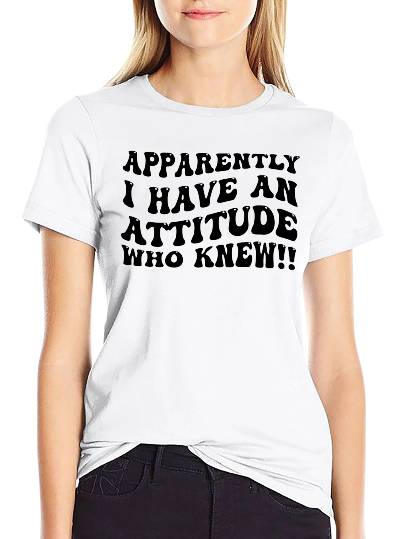 Attitude Tee - Humorous Black Graphic T-Shirt