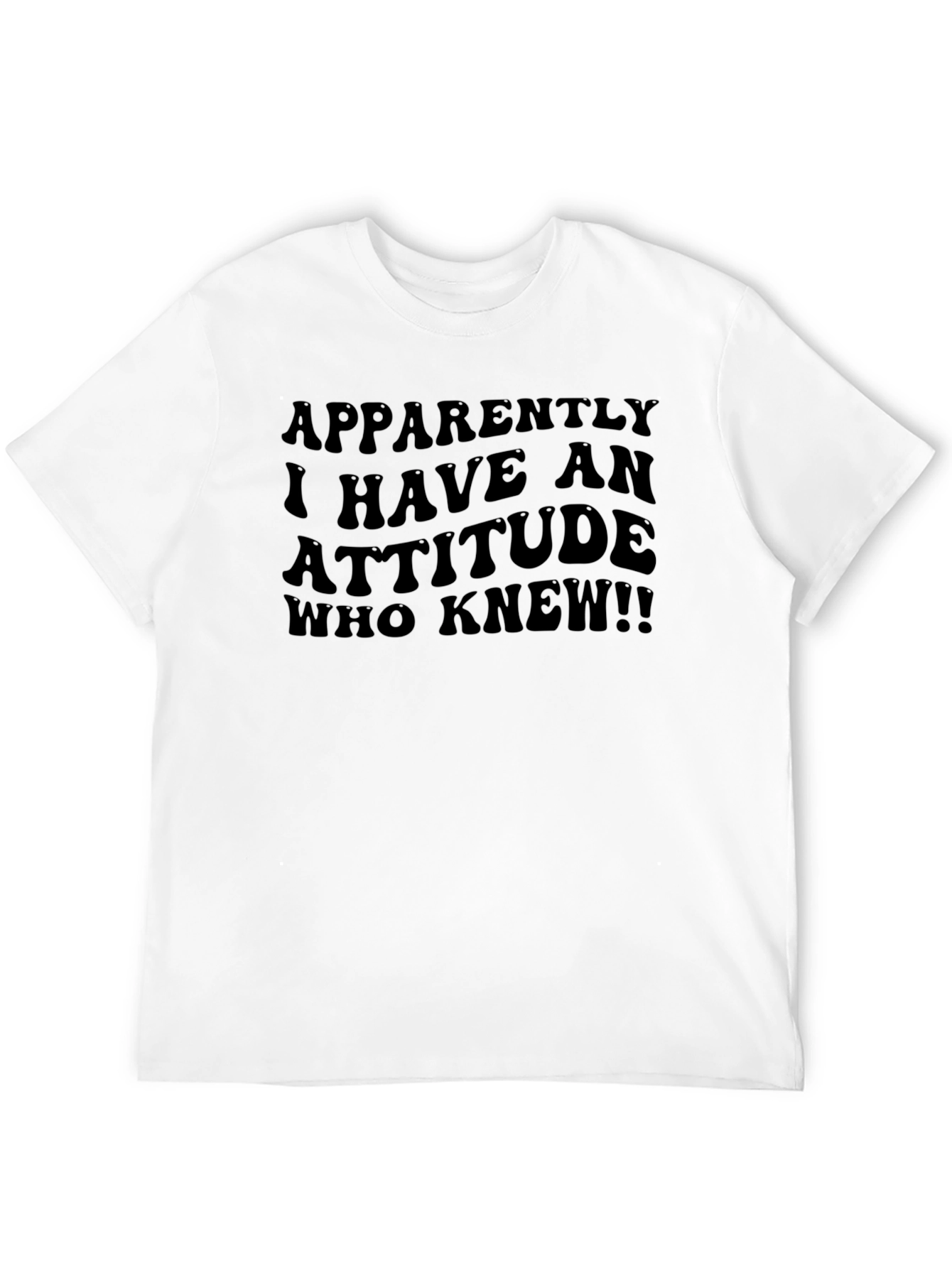 Attitude Tee - Humorous Black Graphic T-Shirt