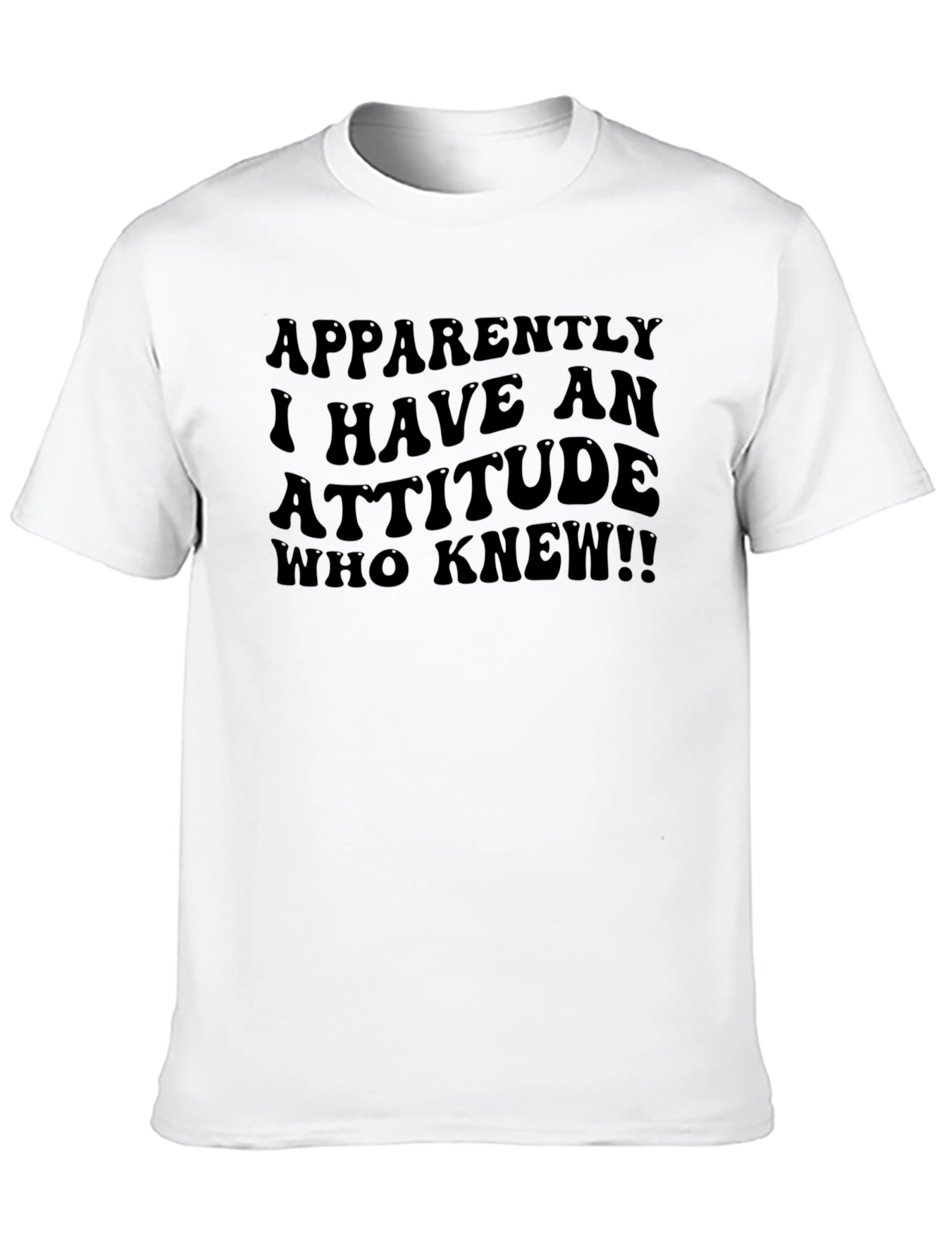 Attitude Tee - Humorous Black Graphic T-Shirt