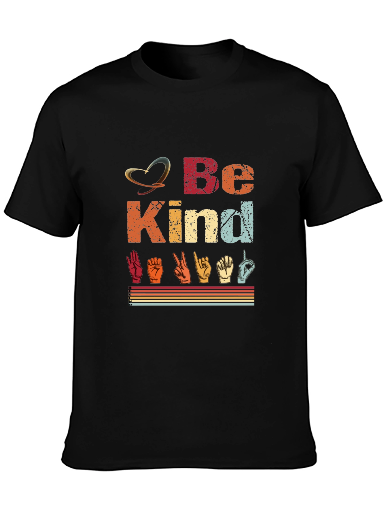 Be Kind ASL T-Shirt - Retro Sign Language