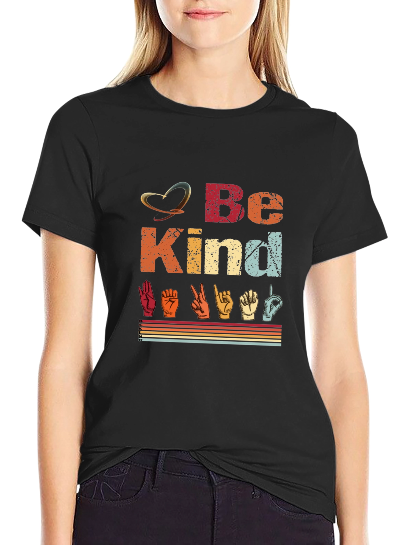 Be Kind ASL T-Shirt - Retro Sign Language