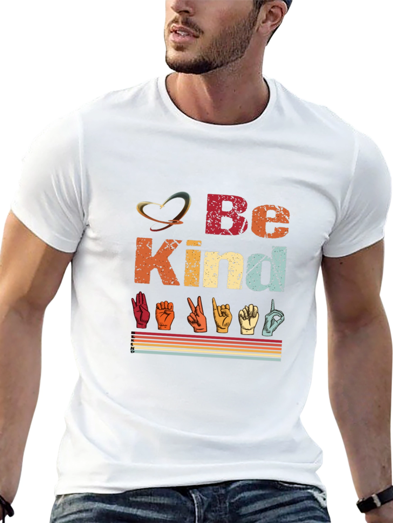 Be Kind ASL T-Shirt - Retro Sign Language