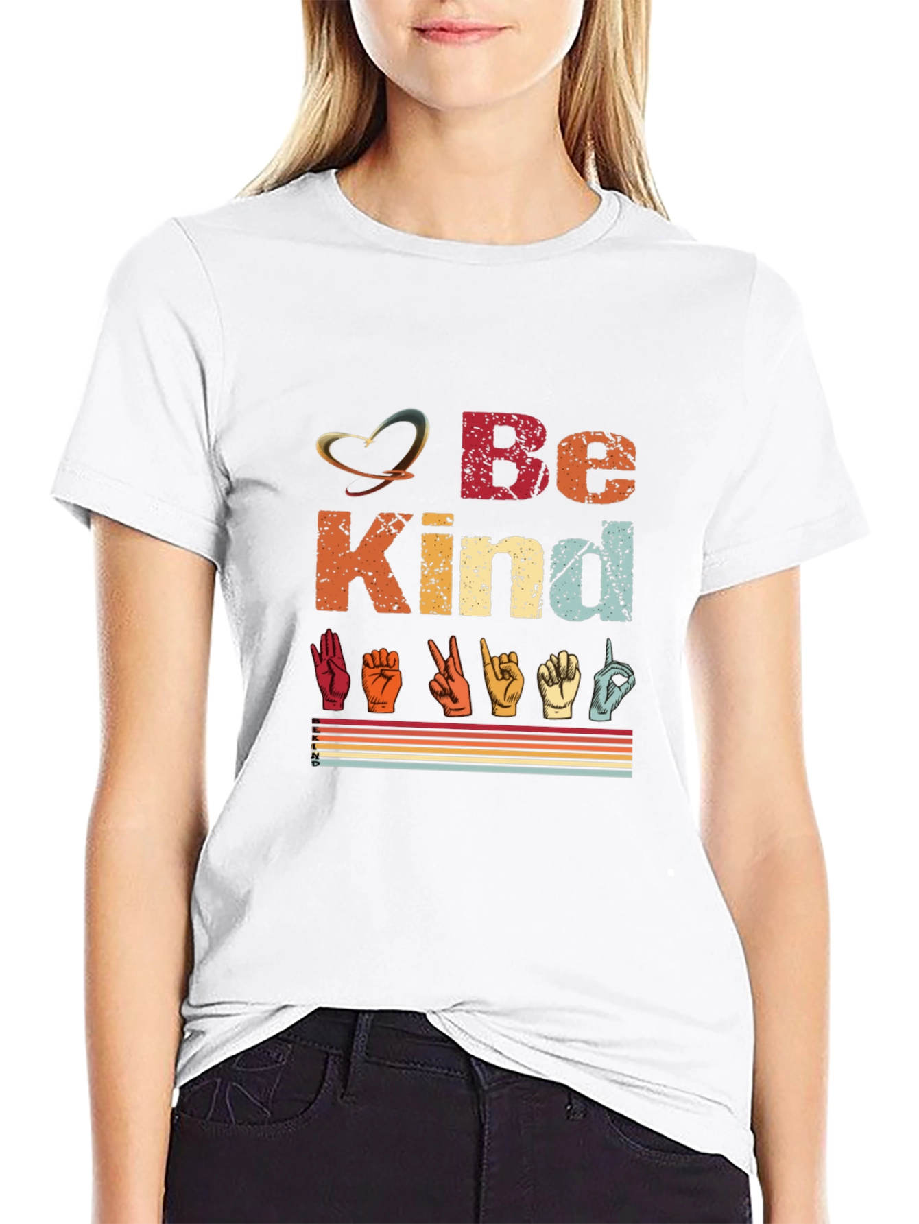 Be Kind ASL T-Shirt - Retro Sign Language