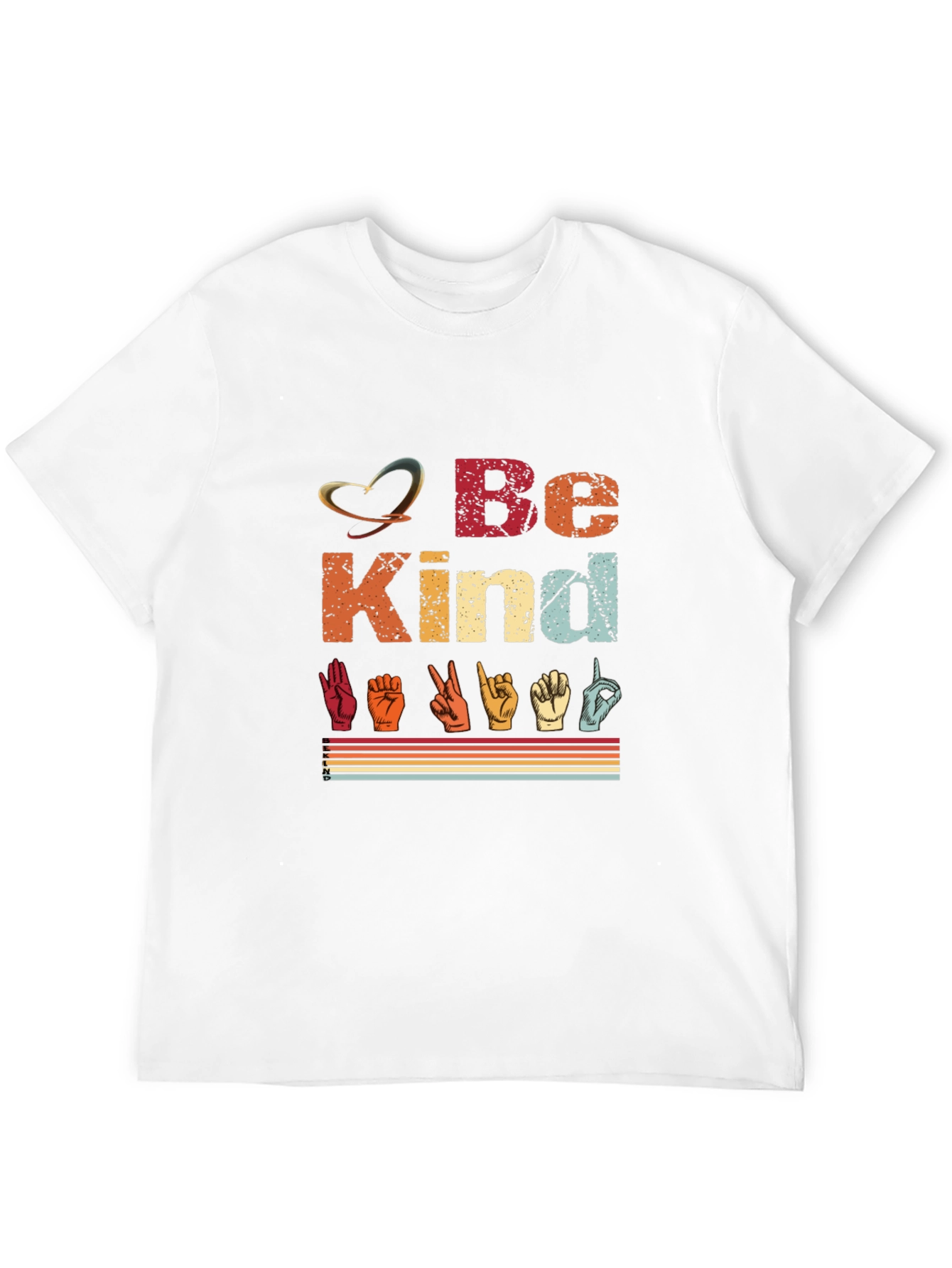 Be Kind ASL T-Shirt - Retro Sign Language