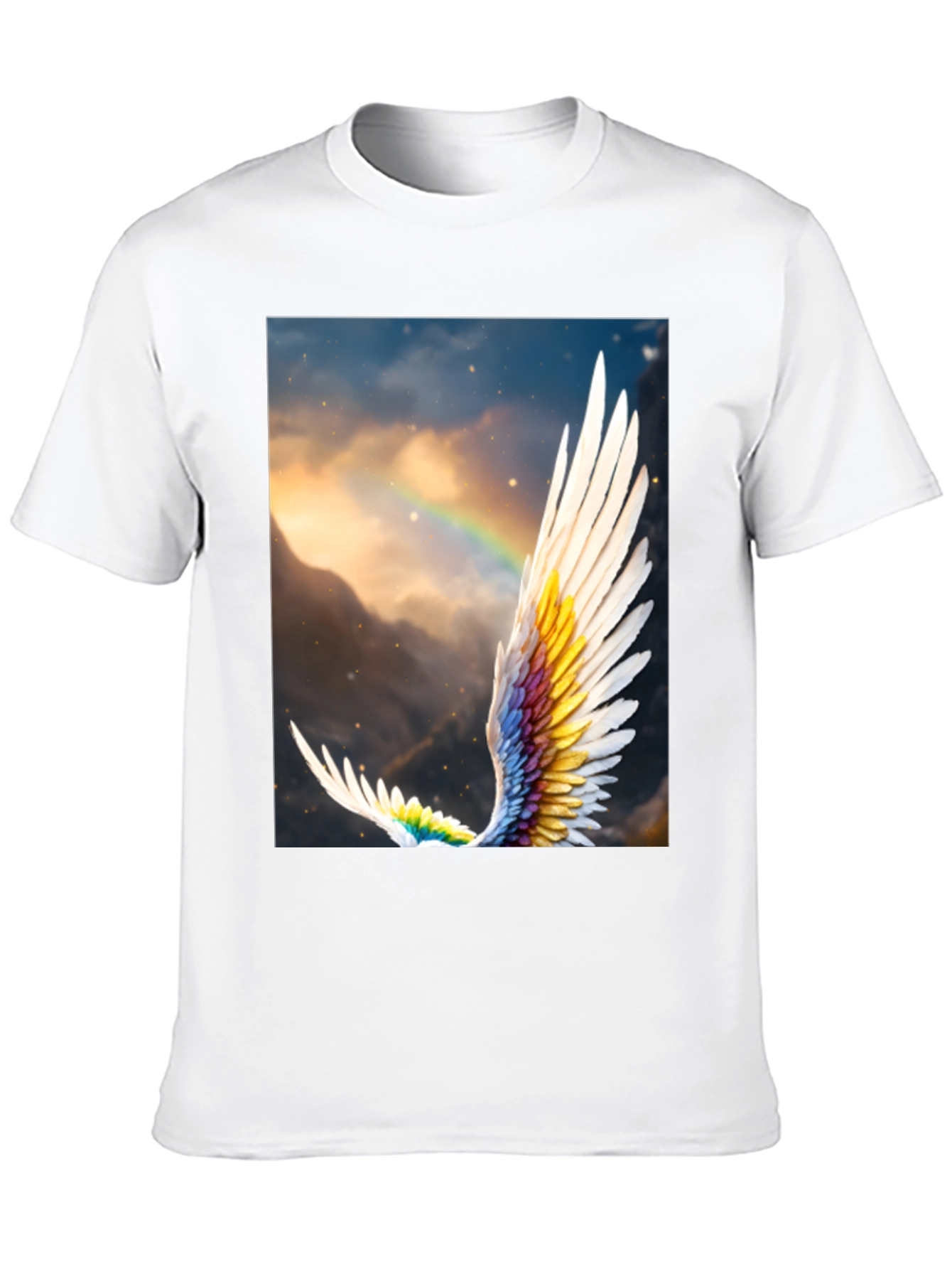 Winged Rainbow T-Shirt - Artistic Nature Tee
