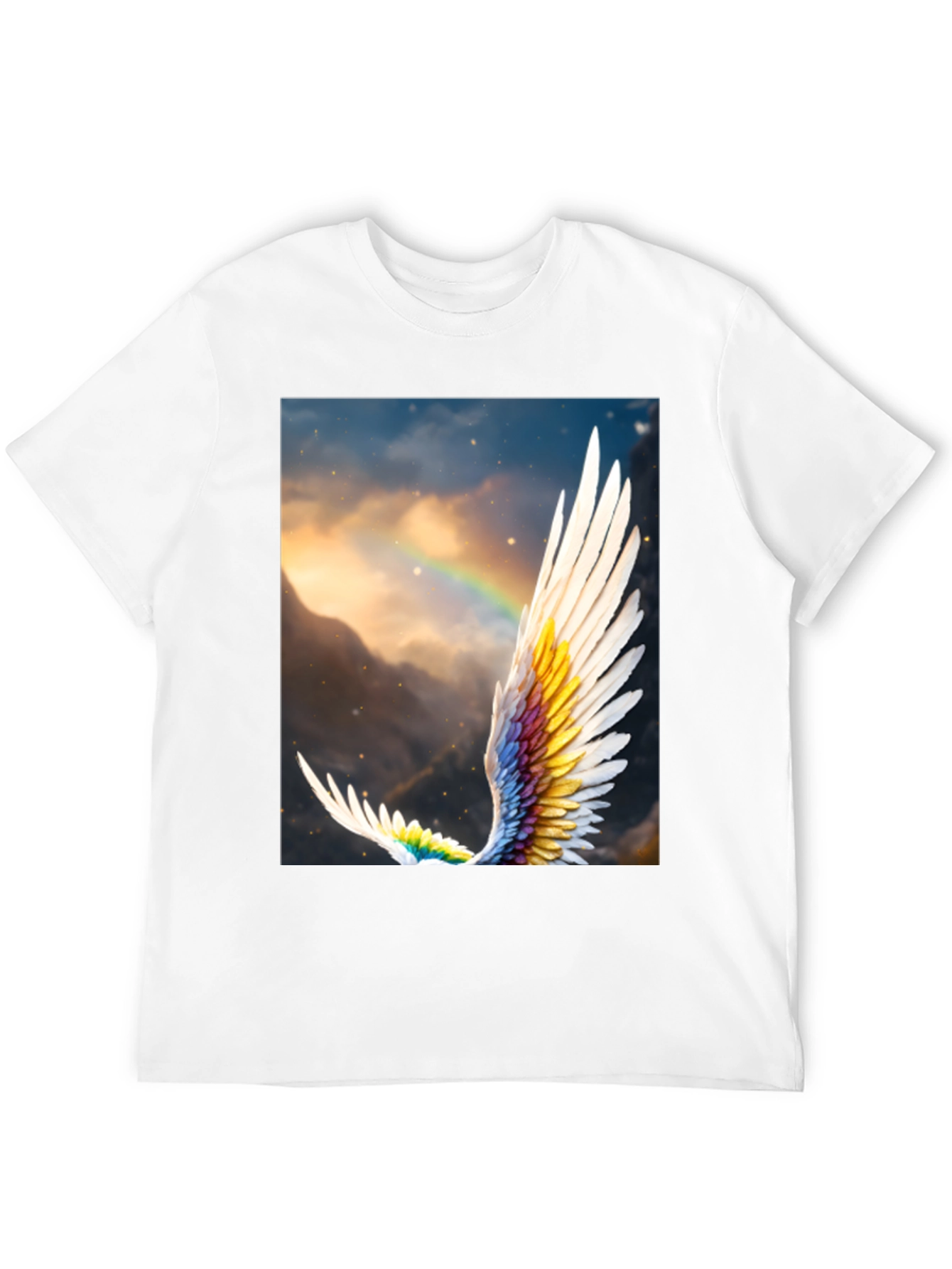 Winged Rainbow T-Shirt - Artistic Nature Tee