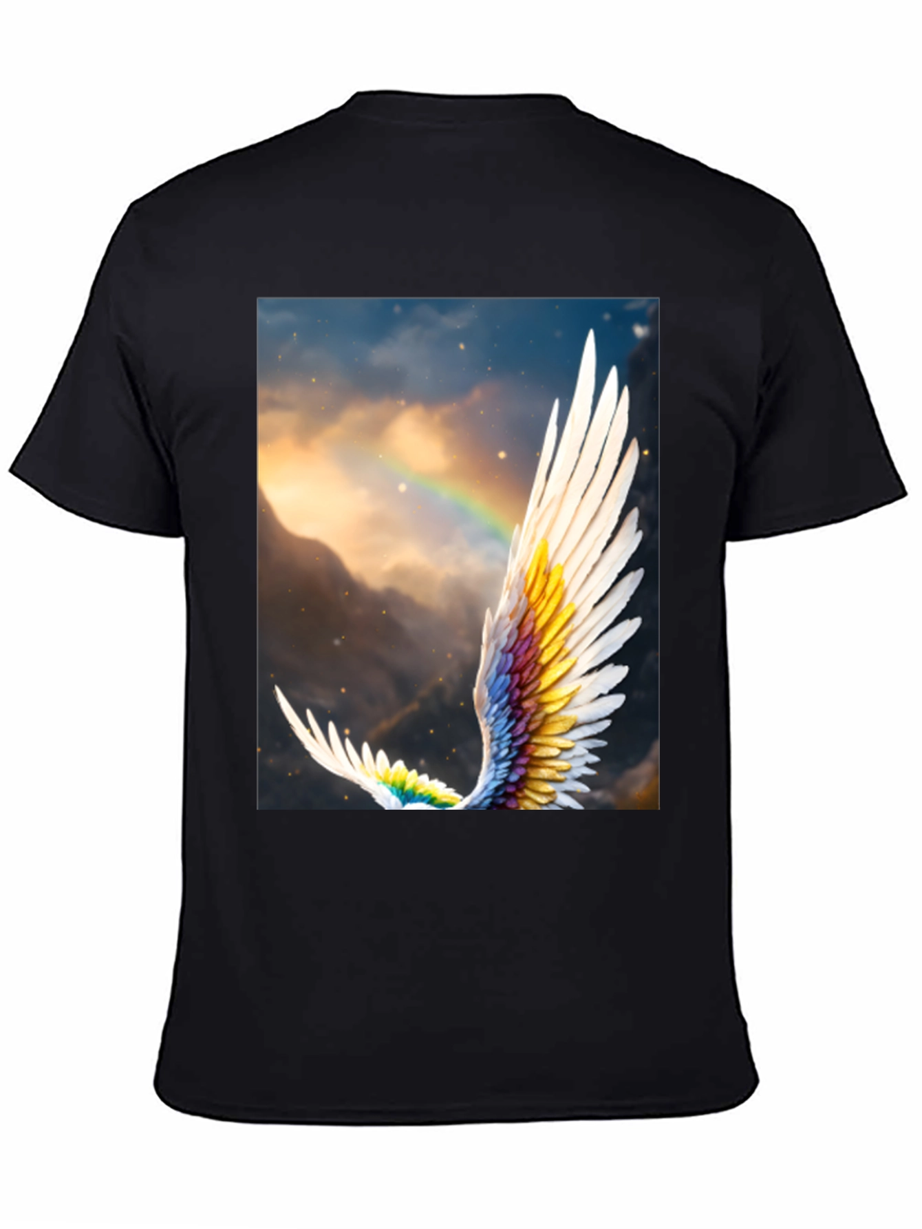 Winged Rainbow T-Shirt - Artistic Nature Tee