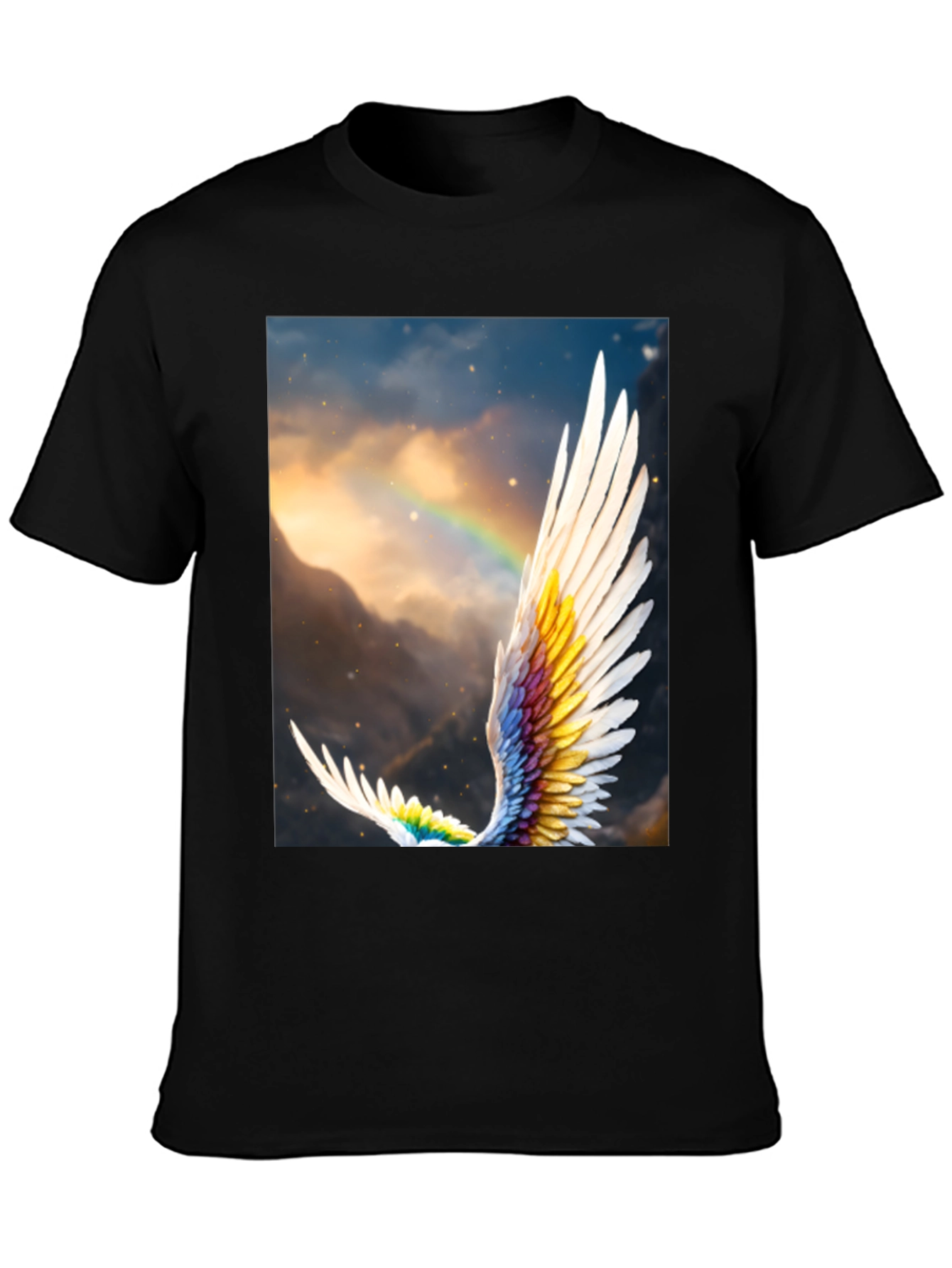 Winged Rainbow T-Shirt - Artistic Nature Tee