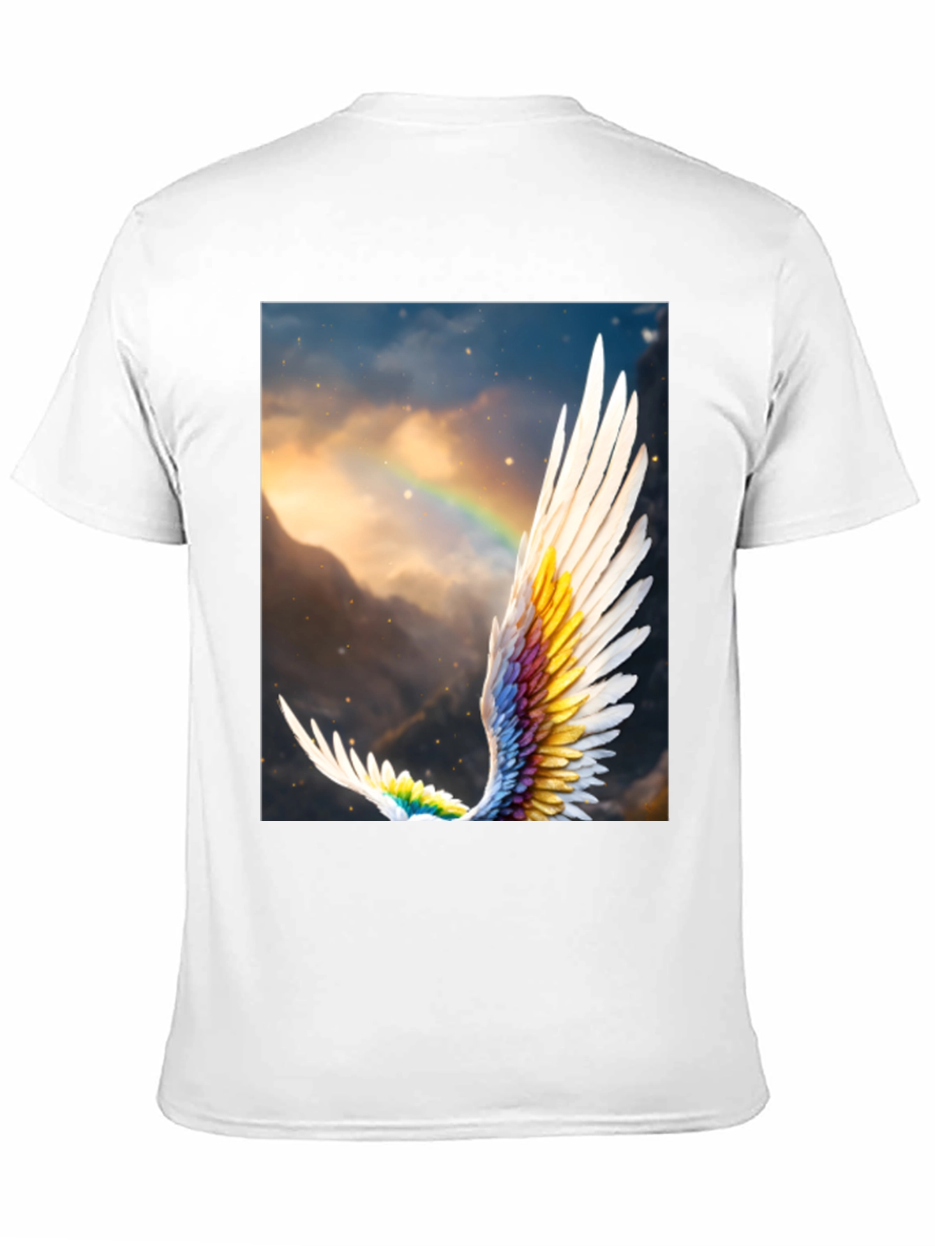 Winged Rainbow T-Shirt - Artistic Nature Tee