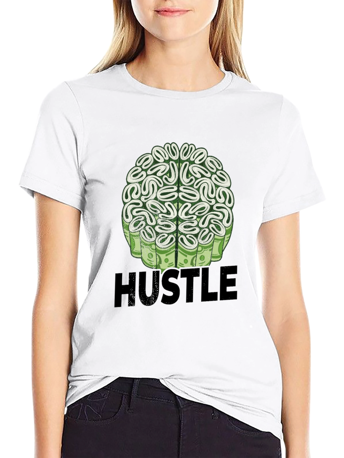 Hustle Brain Black T-Shirt - Money on My Mind