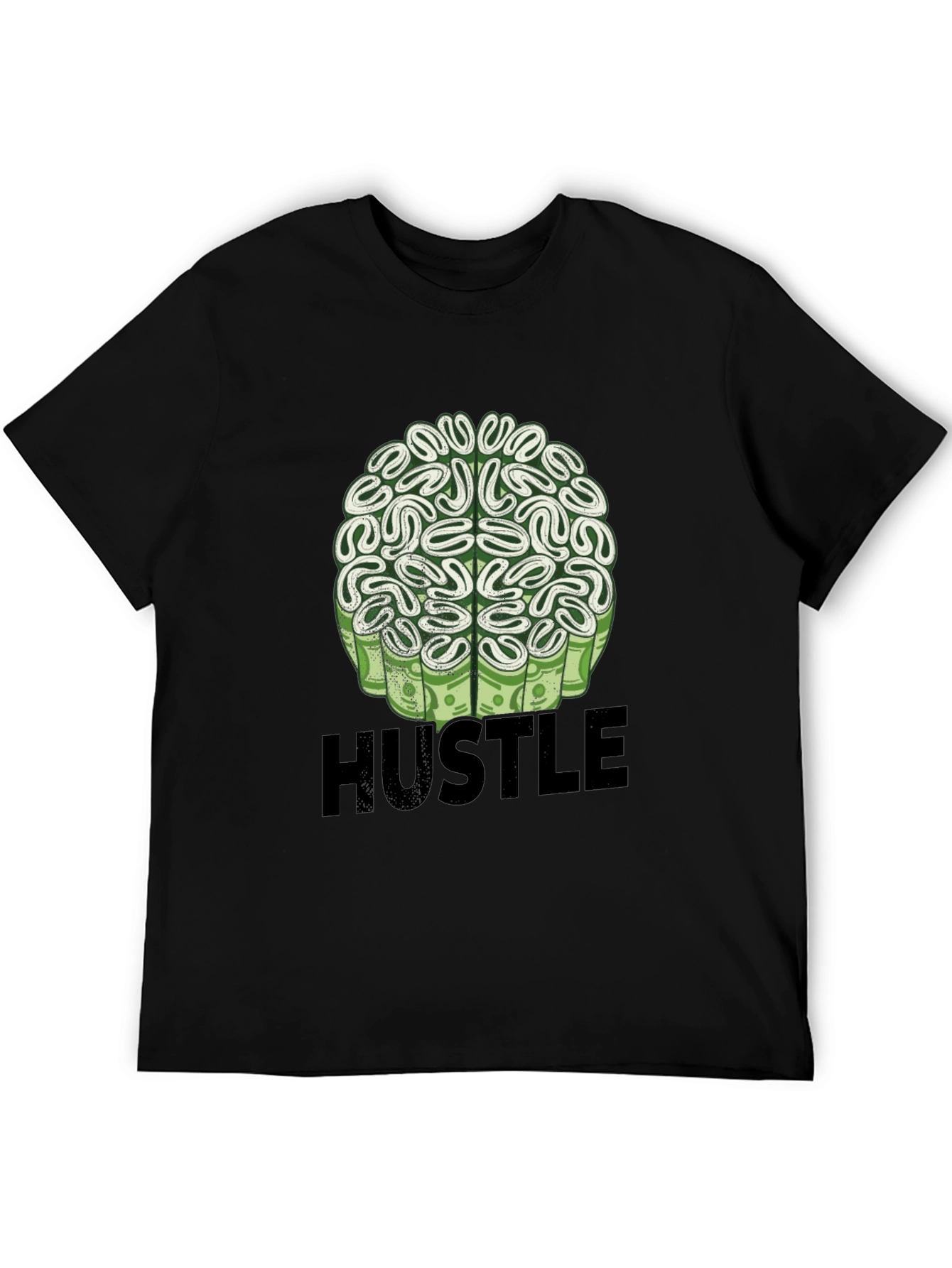 Hustle Brain Black T-Shirt - Money on My Mind