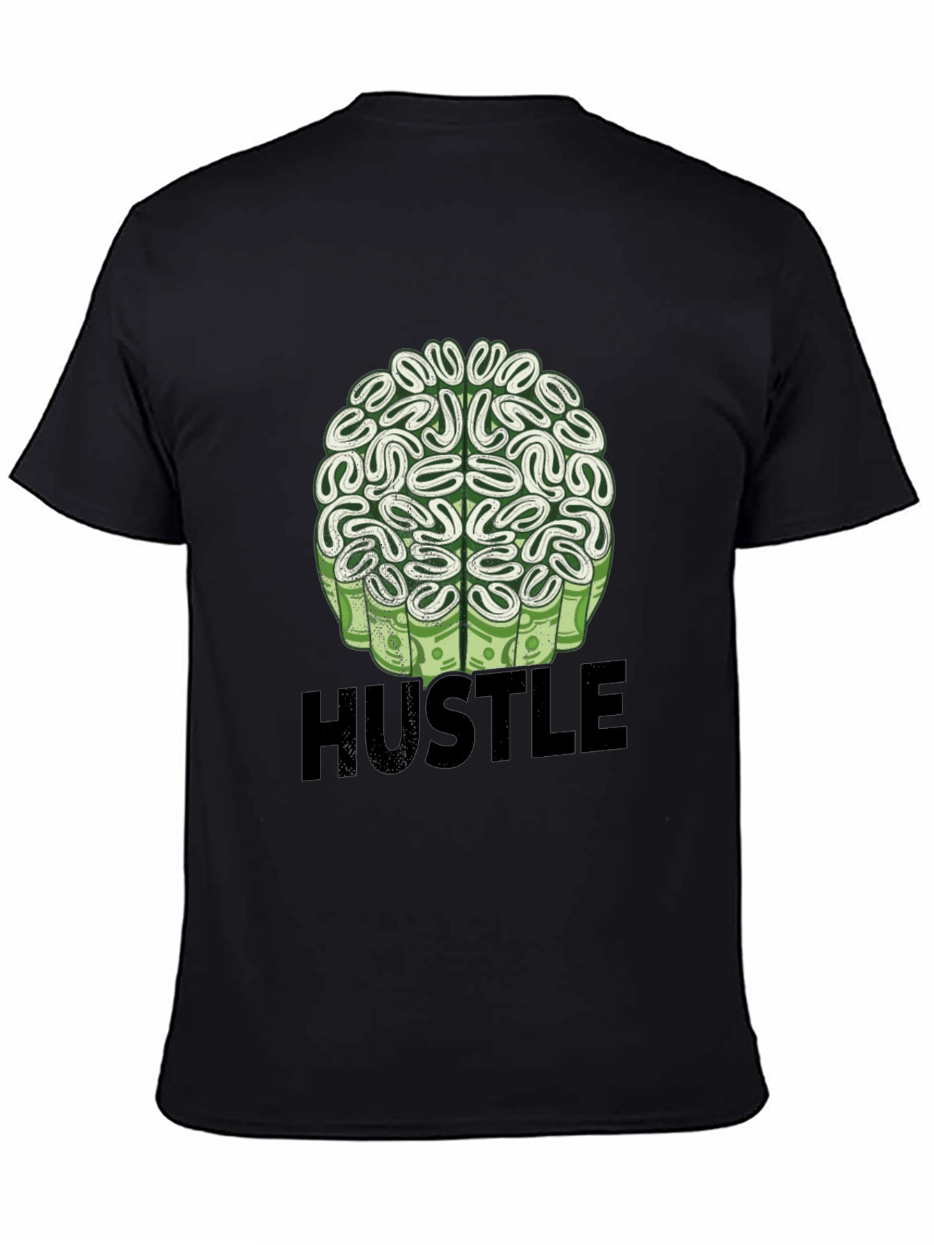 Hustle Brain Black T-Shirt - Money on My Mind