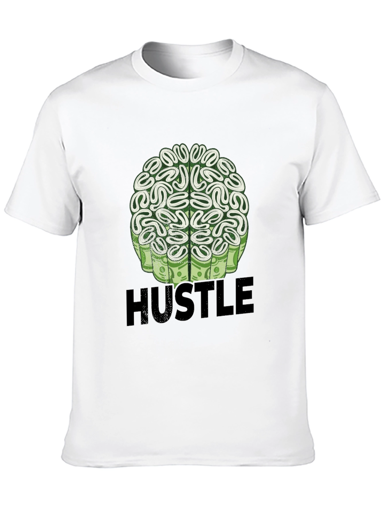 Hustle Brain Black T-Shirt - Money on My Mind