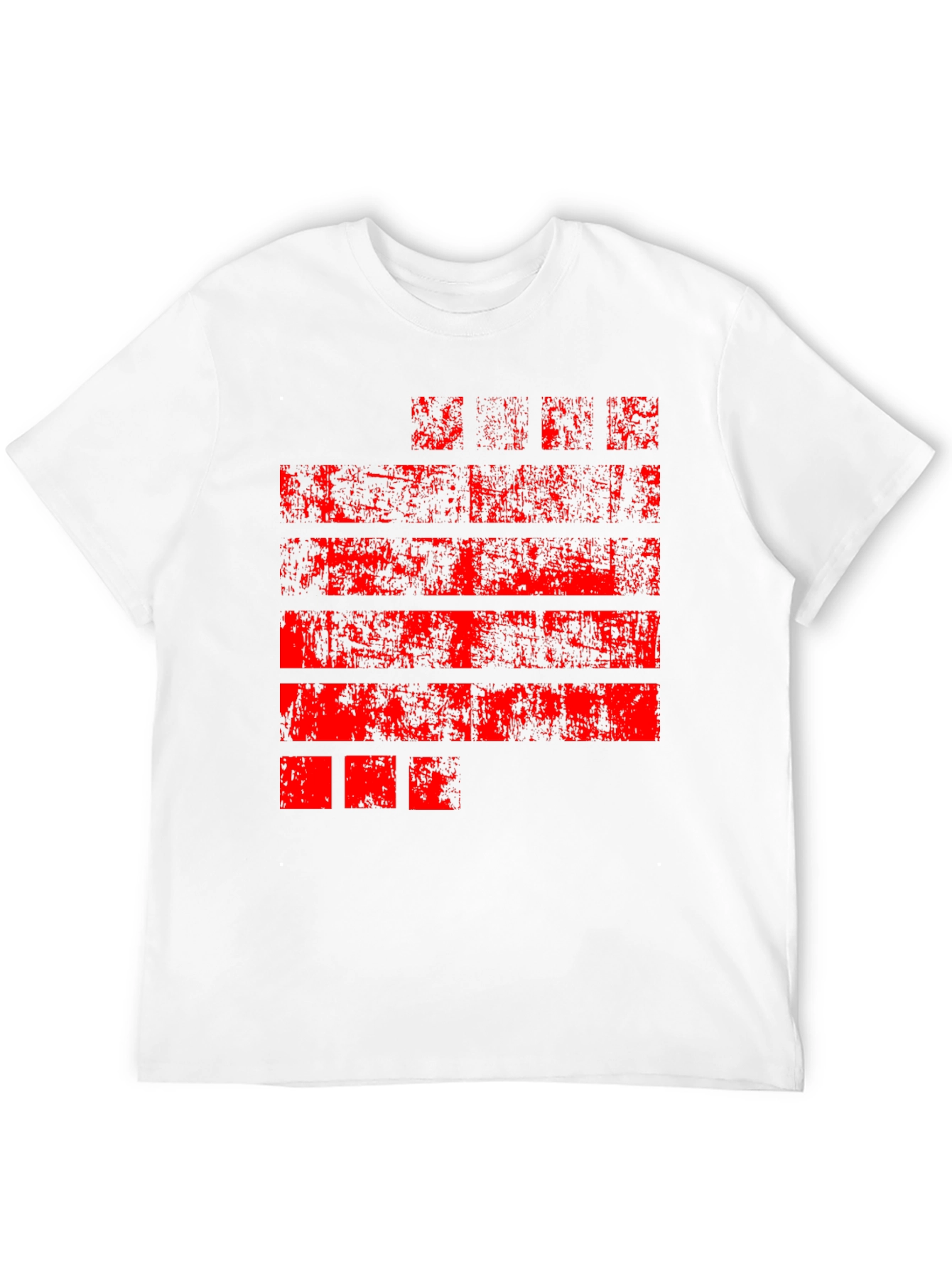 Distressed Red Graphic Black T-Shirt