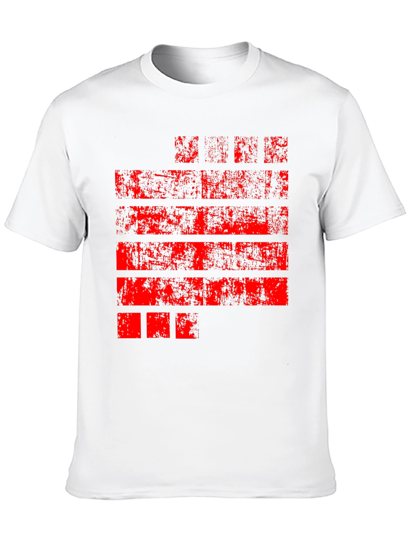 Distressed Red Graphic Black T-Shirt