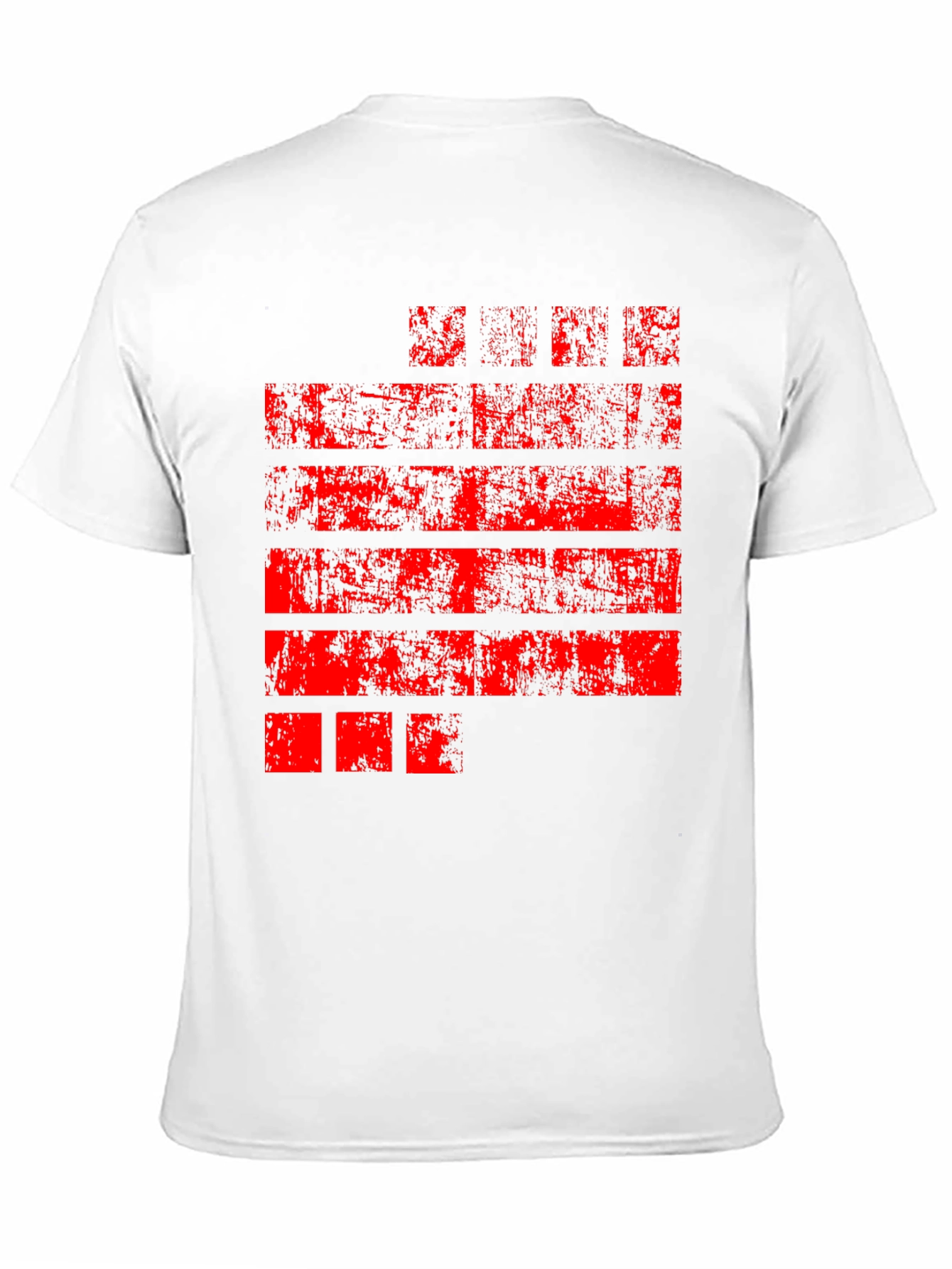 Distressed Red Graphic Black T-Shirt
