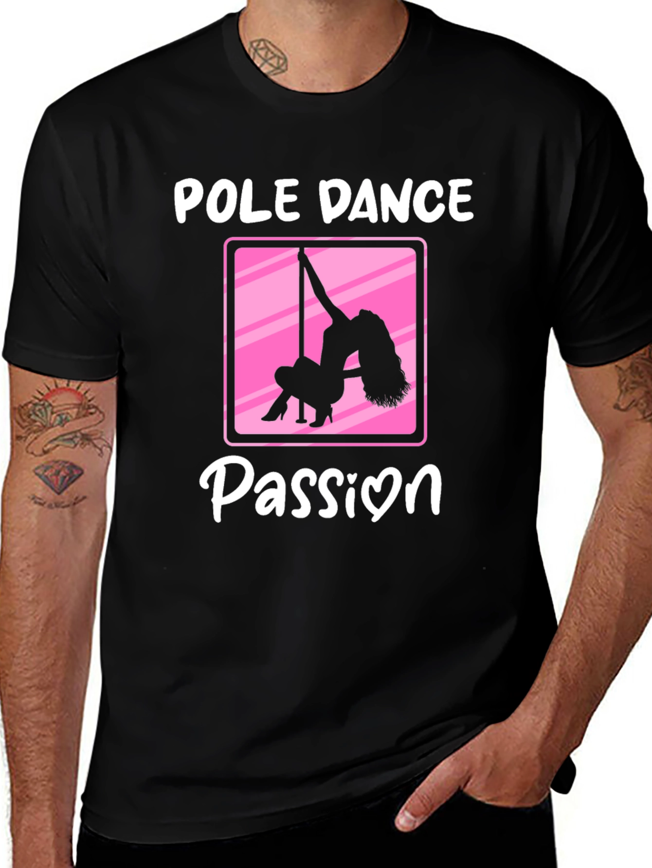 Pole Dance Passion Black T-Shirt