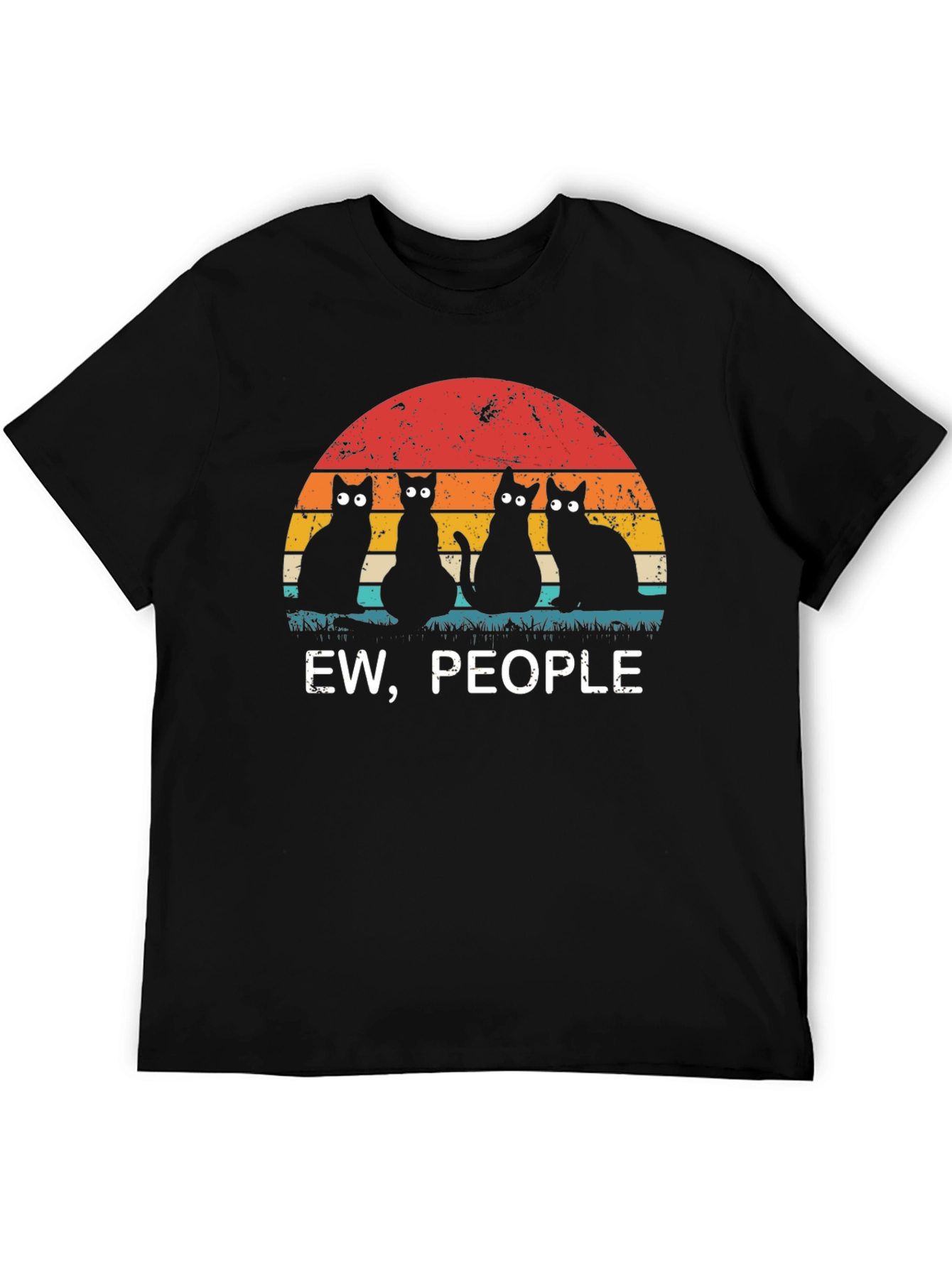 Ew People Black Cat Graphic Tee