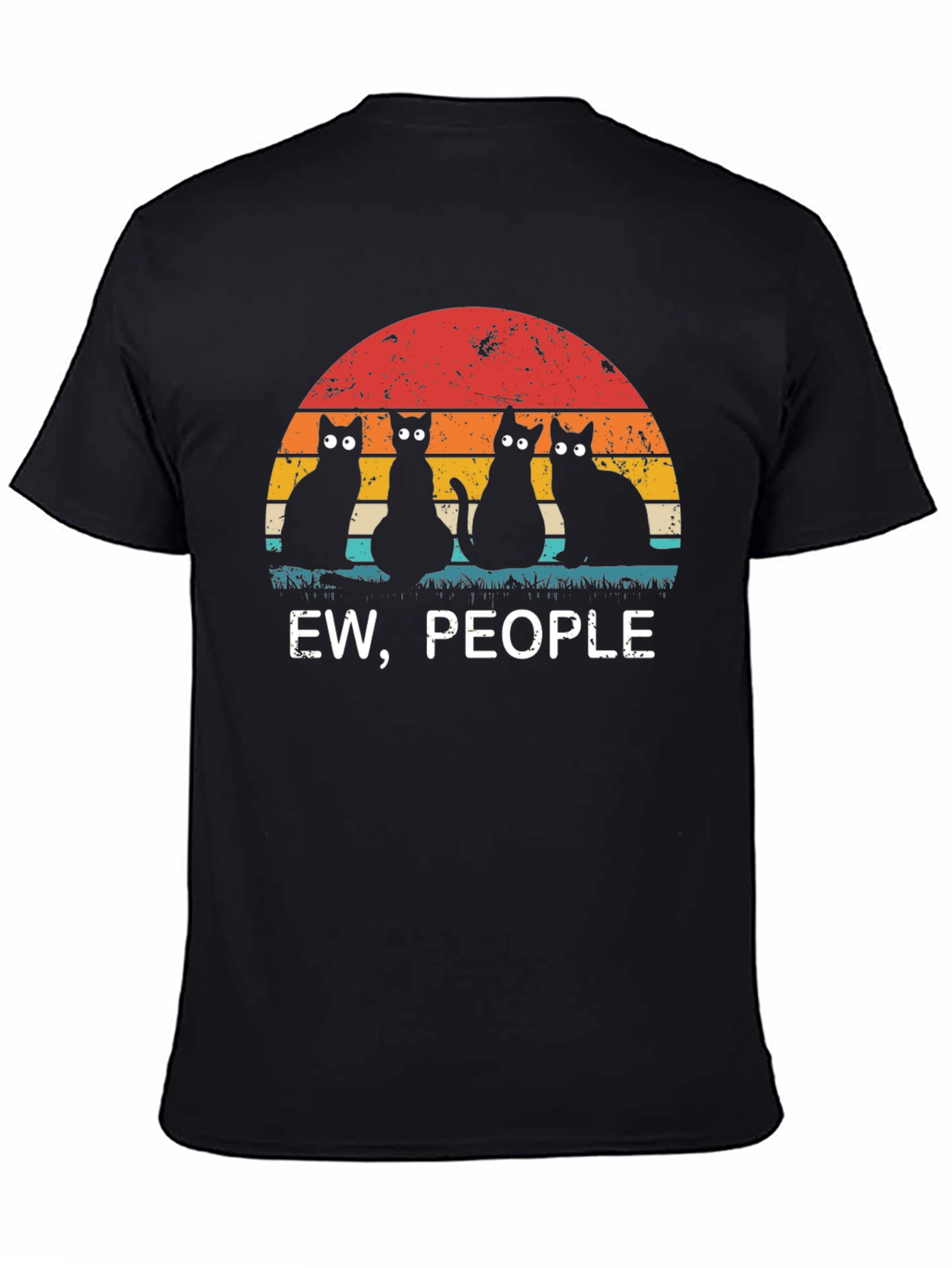 Ew People Black Cat Graphic Tee