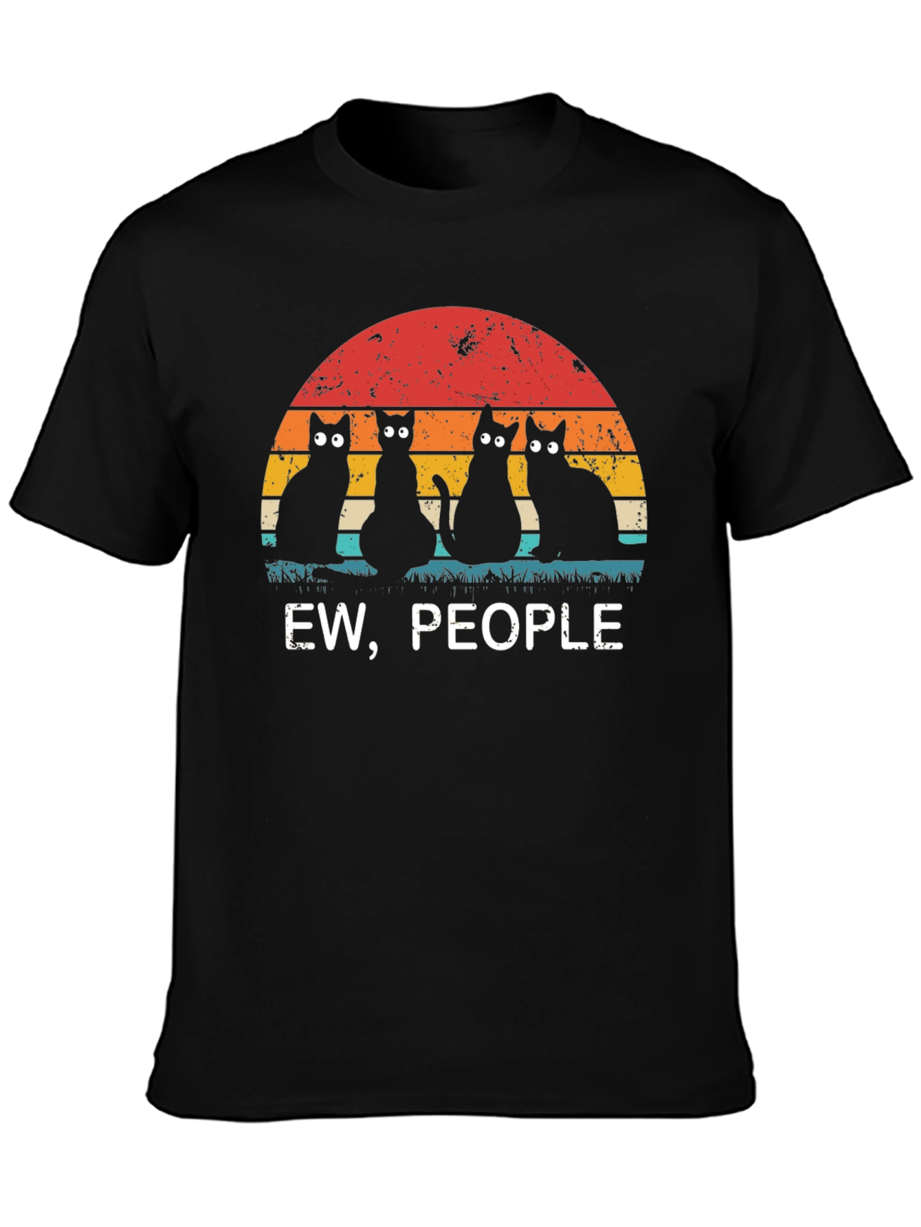 Ew People Black Cat Graphic Tee