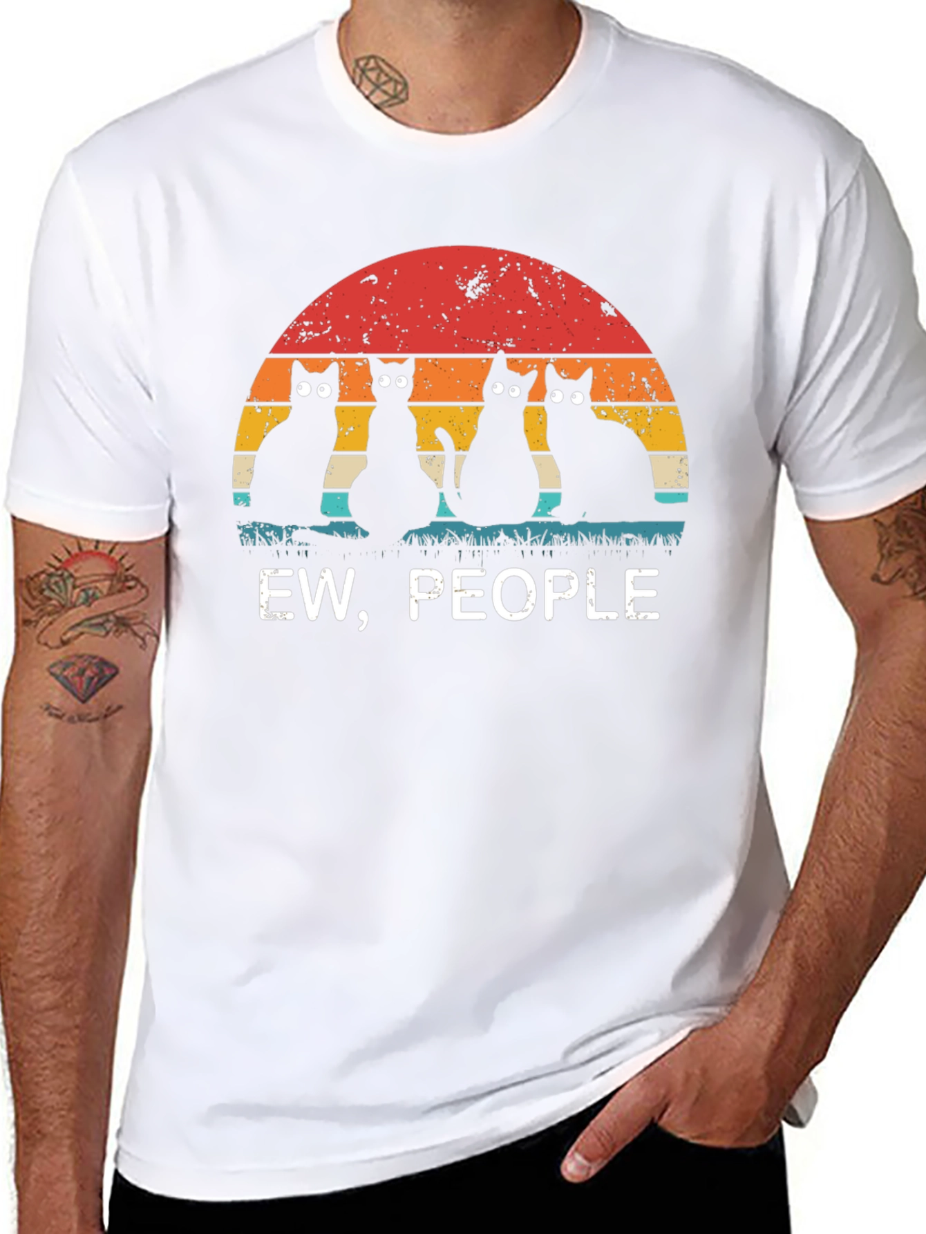 Ew People Black Cat Graphic Tee