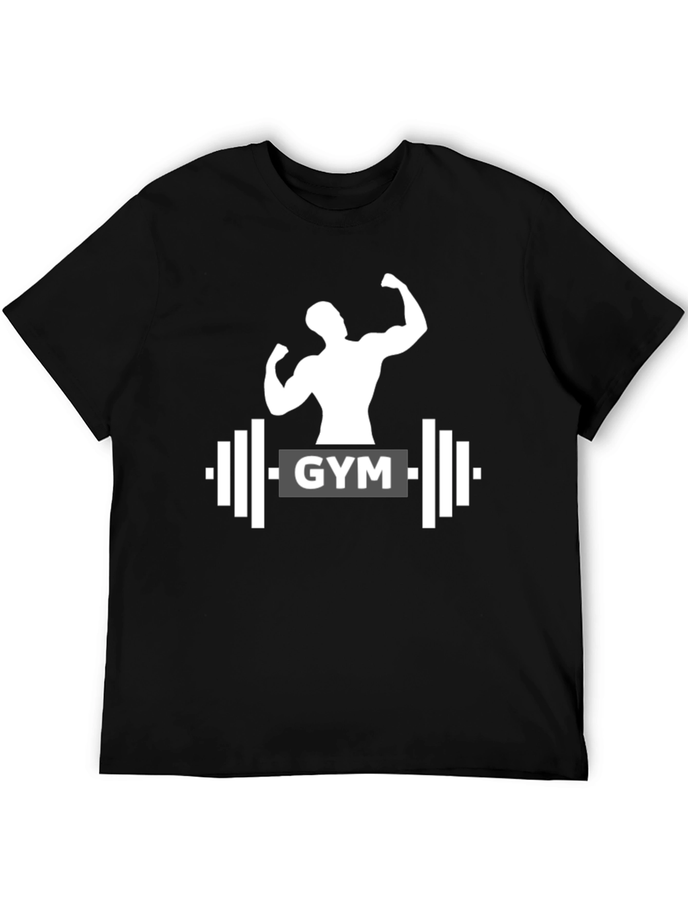Gym Muscle Tee - Black Fitness T-Shirt